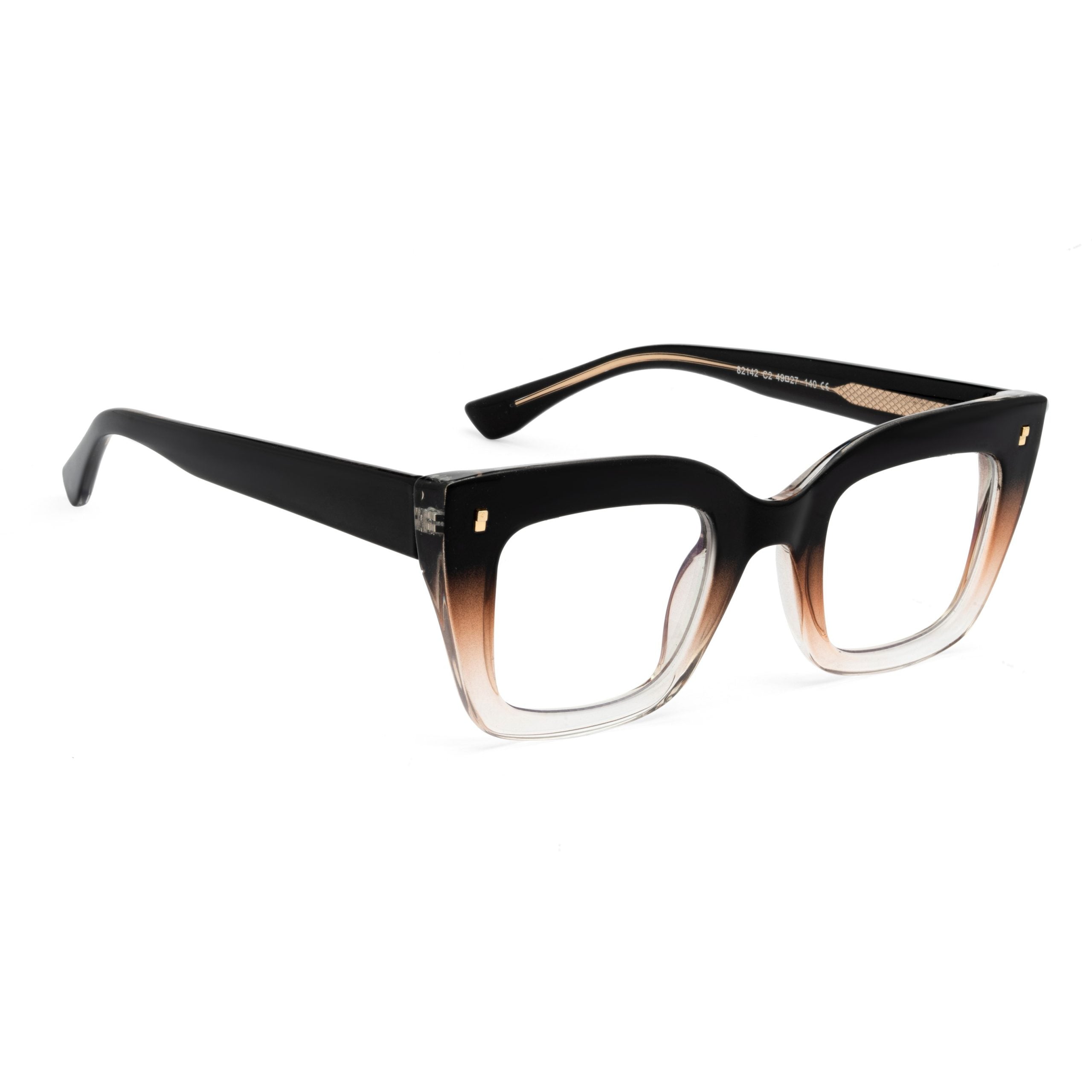 PERKEY Full Rim Retro Square Blue Light Cut & Antiglare Computer Eyeglasses - OPTL0016-C2