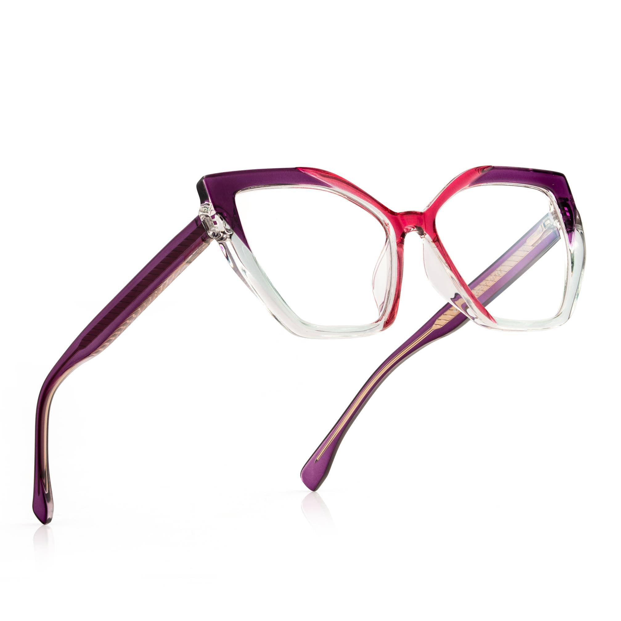 PERKEY Full Rim Square-Cat Eye Blue Light Blocking glasses