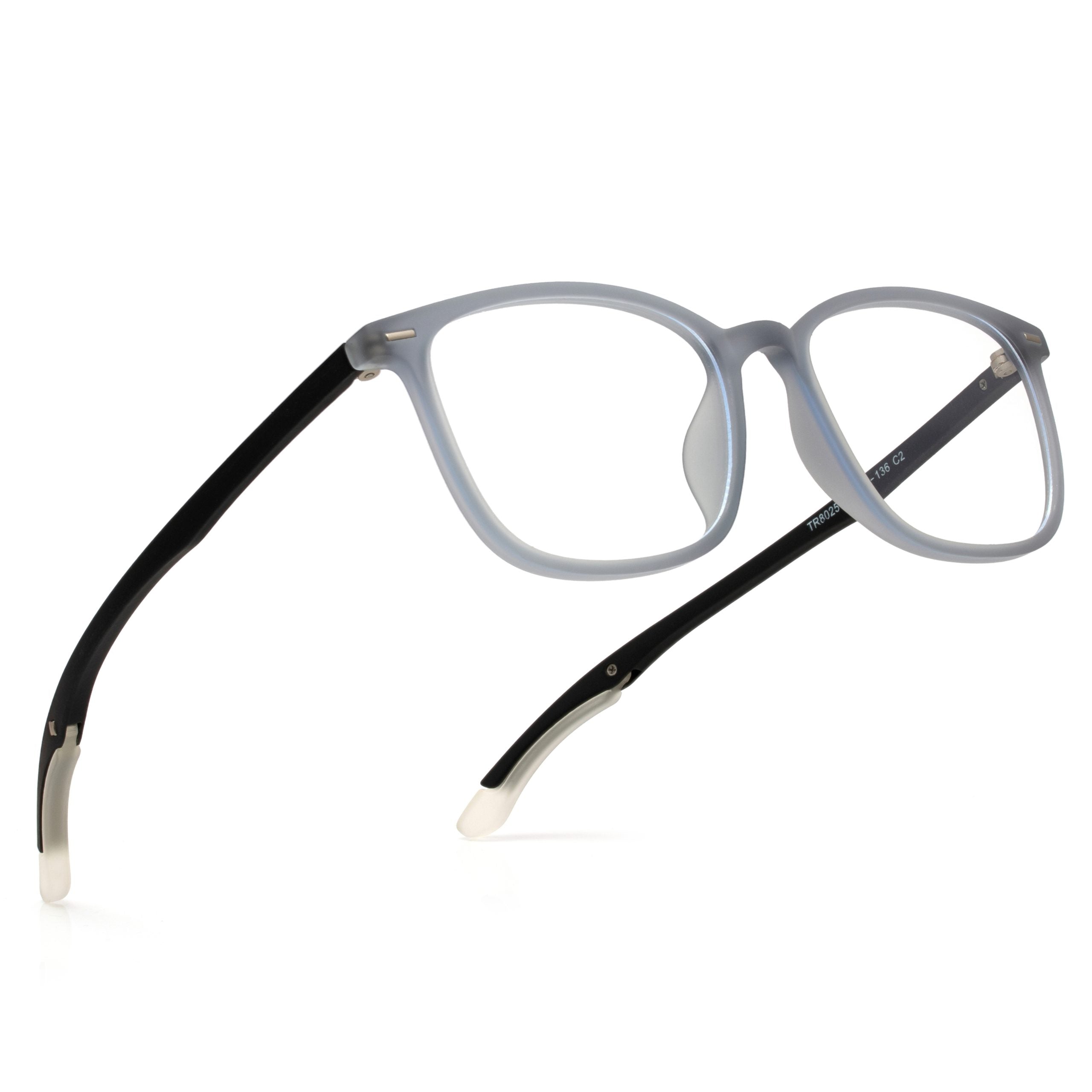 Royal Son Full Rim Grey Blue Cut Anti glare Eye Protection Specs Men Women -  SF0061-C2