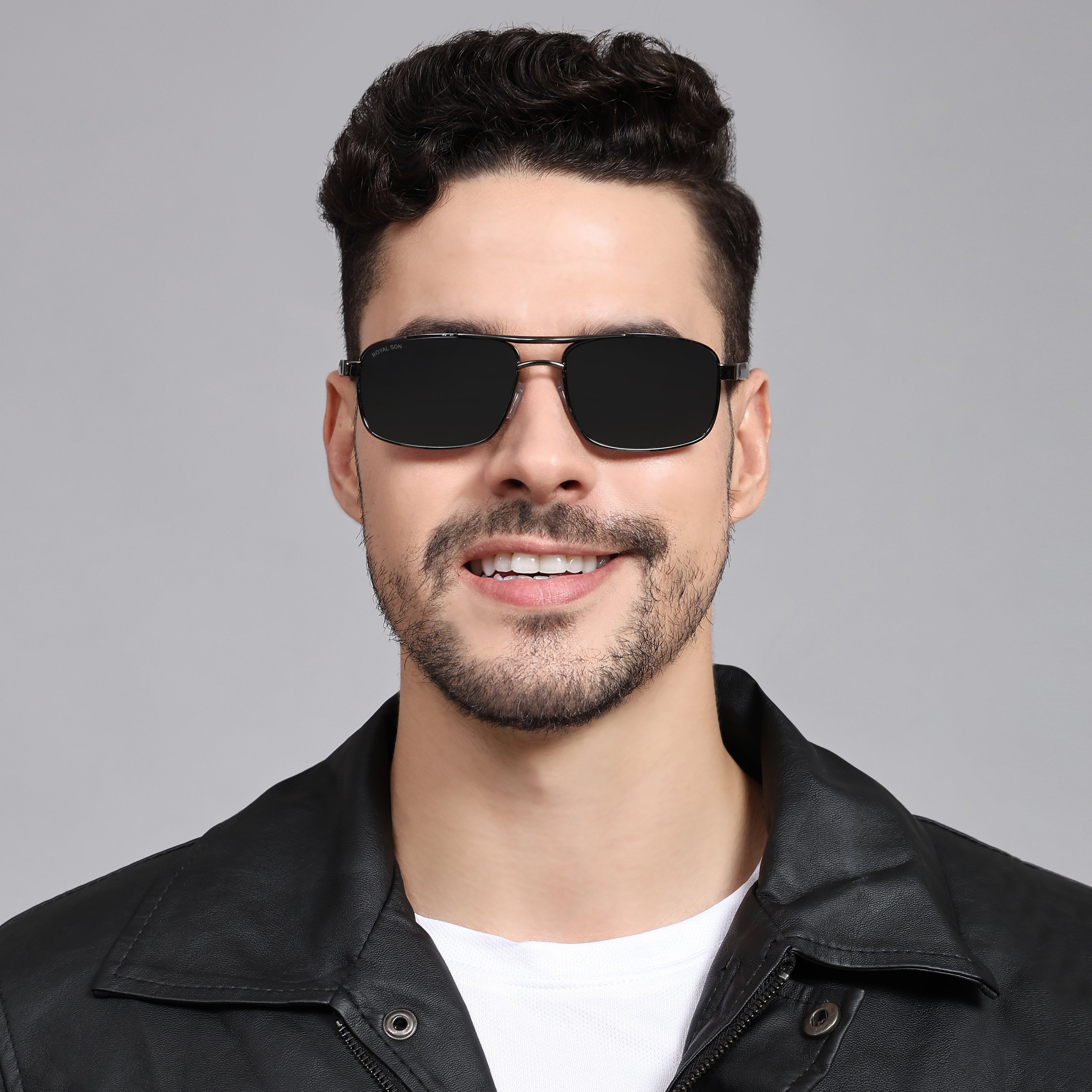 Royal Son Rectangular Polarized Men Sunglasses - CHI0085-C2