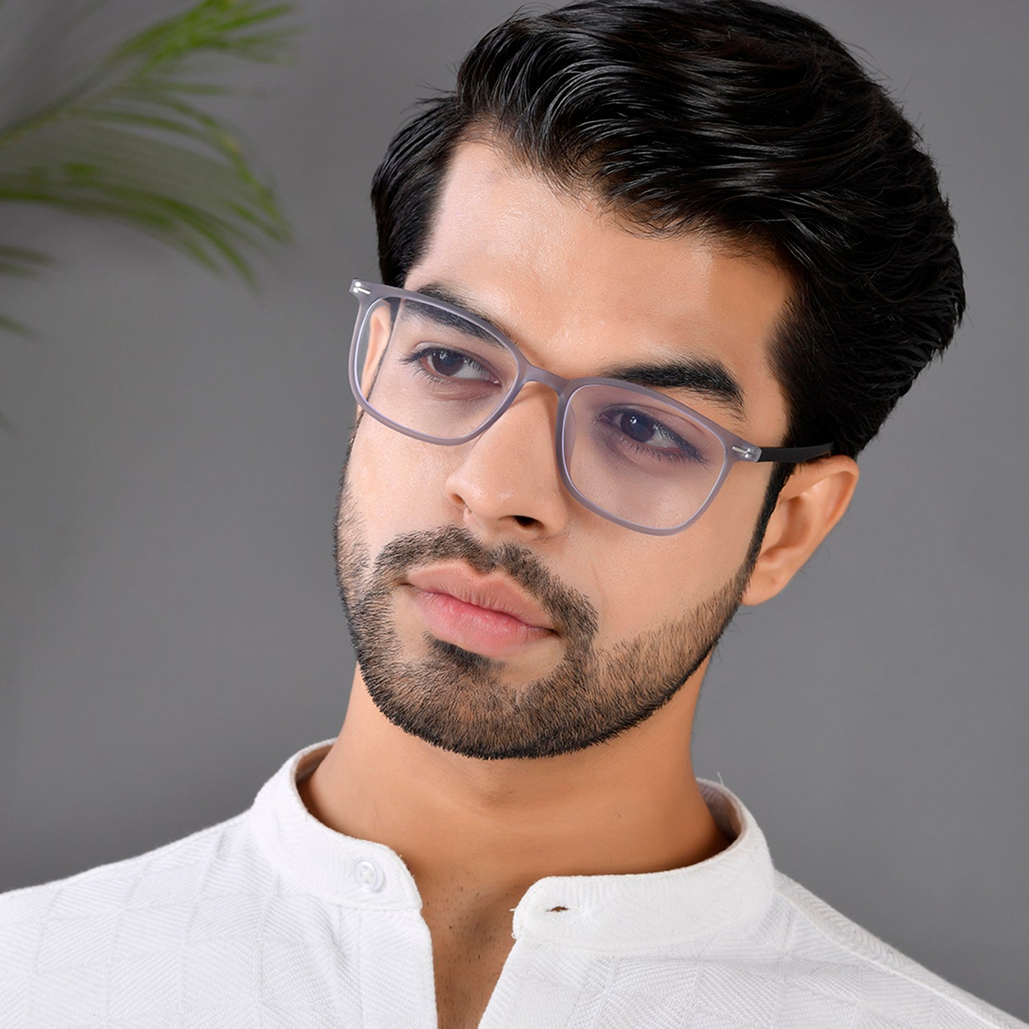 Royal Son Full Rim Grey Blue Cut Anti glare Eye Protection Specs Men Women -  SF0061-C2