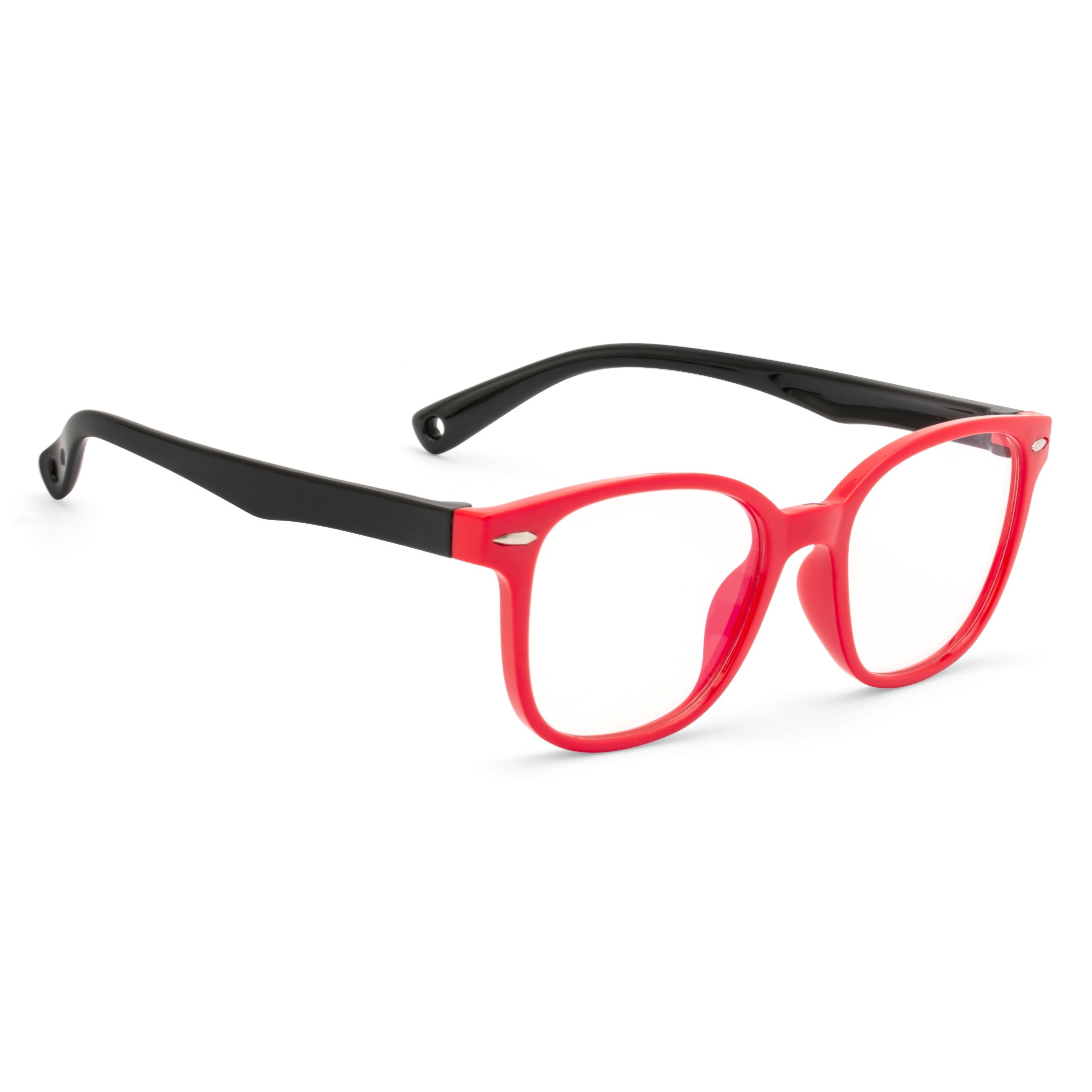 Royal Son Retro Square Black White Spectacles Frames For Kids - SFKID0056-C2