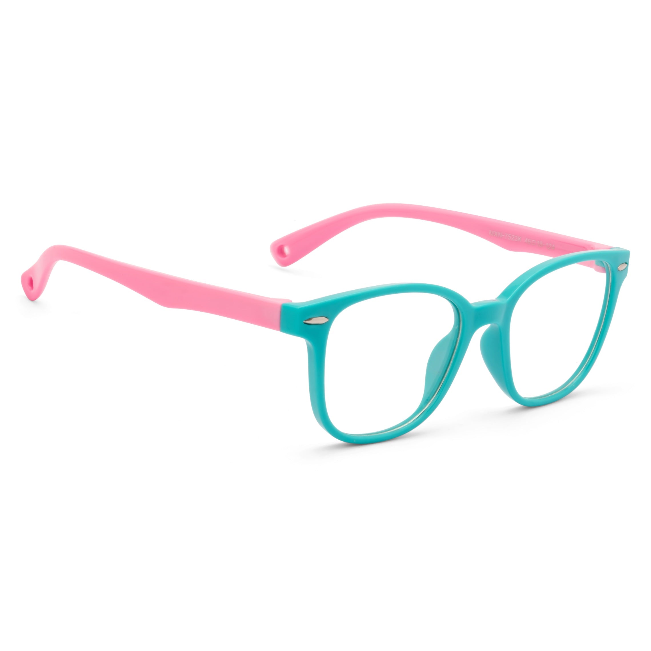 Royal Son Retro Square Black White Spectacles Frames For Kids - SFKID0056-C3