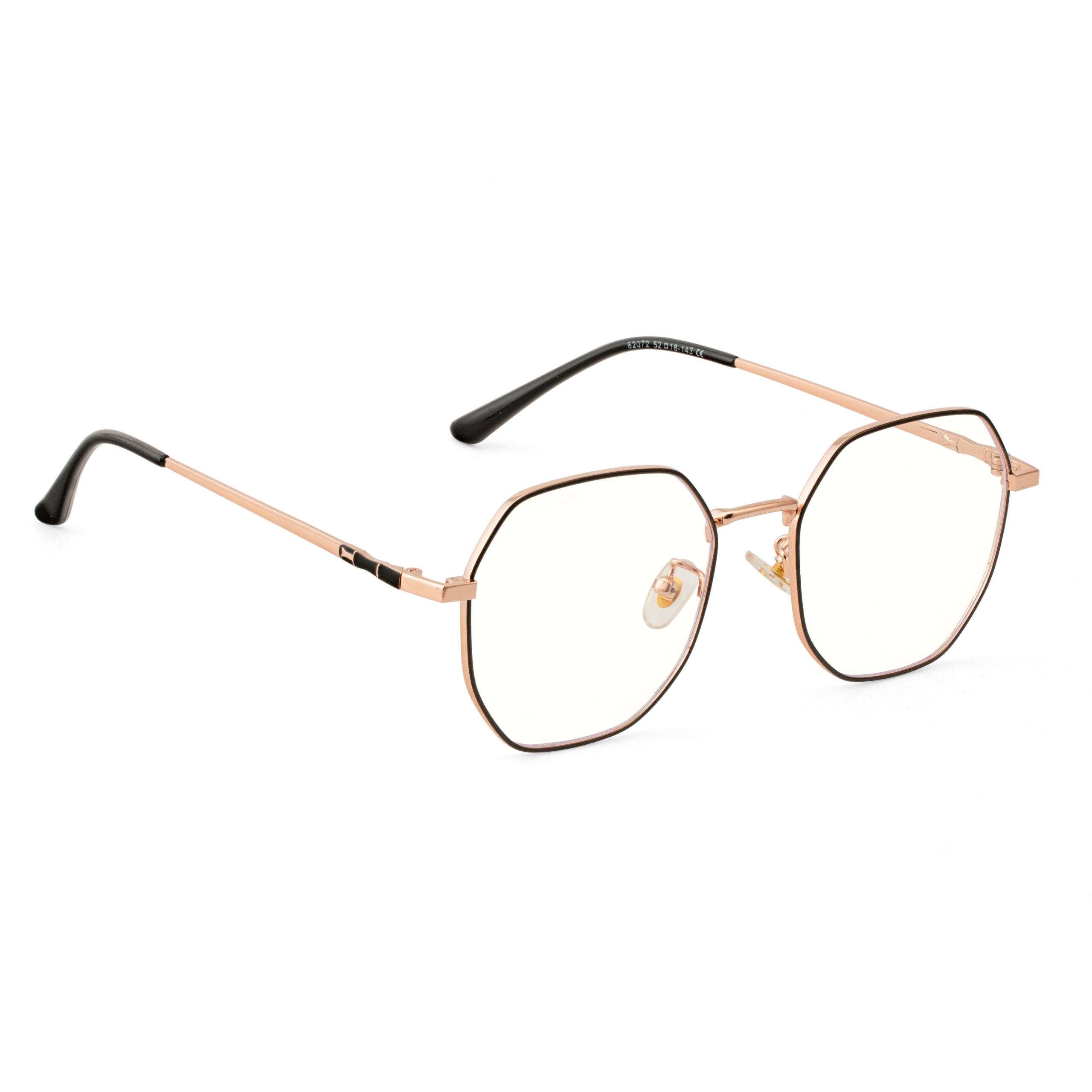 Royal Son Hexagonal Blue Ray Cut Men Women Eye Glasses - SF0019-C4