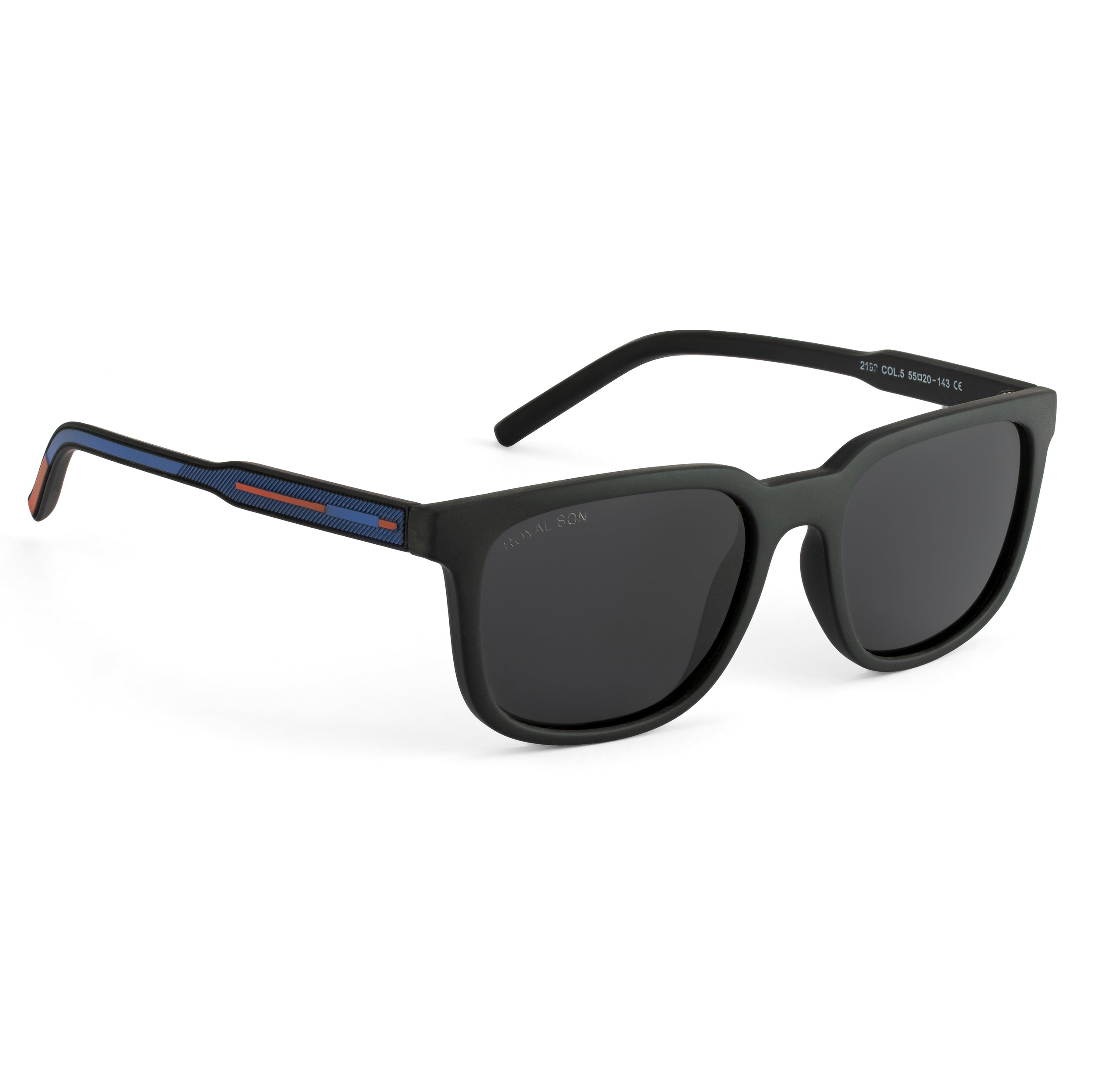 Royal Son Square Black UV Protection Polarized Sunglasses Men Women - CHI00152-C2