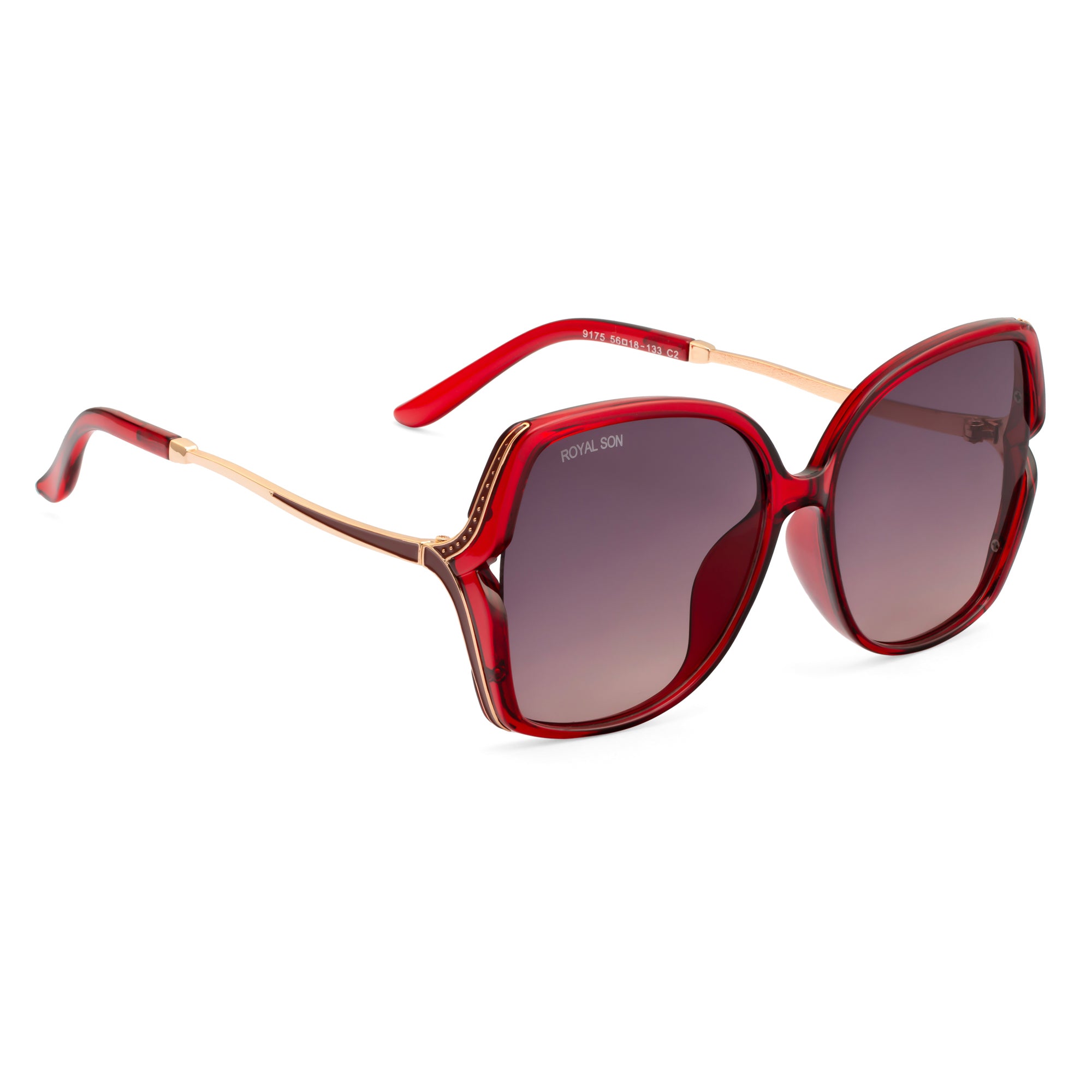 Royal Son Oversized Butterfly UV Protected Women Sunglasses - CHIWM00113-C5