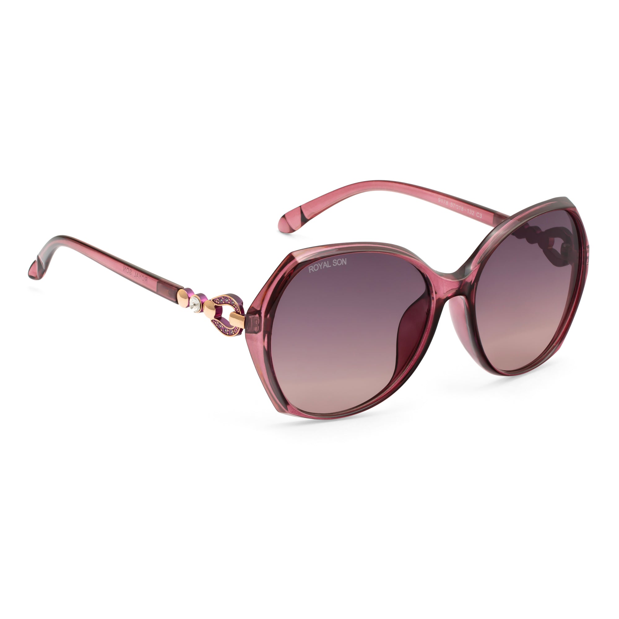 Royal Son Oversized Butterfly UV Protected Women Sunglasses - CHIWM00116-C4