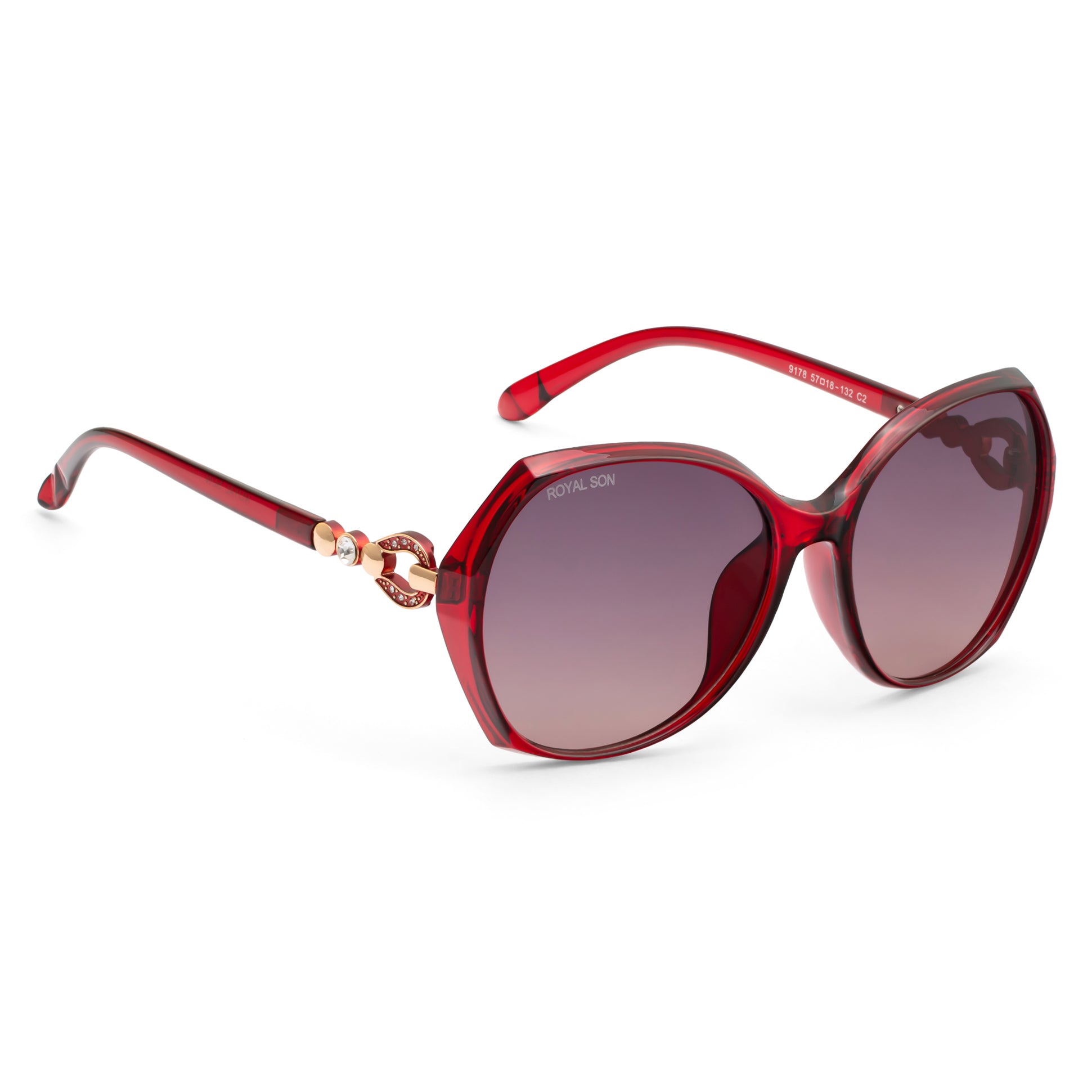 Royal Son Oversized Butterfly UV Protected Women Sunglasses - CHIWM00116-C5