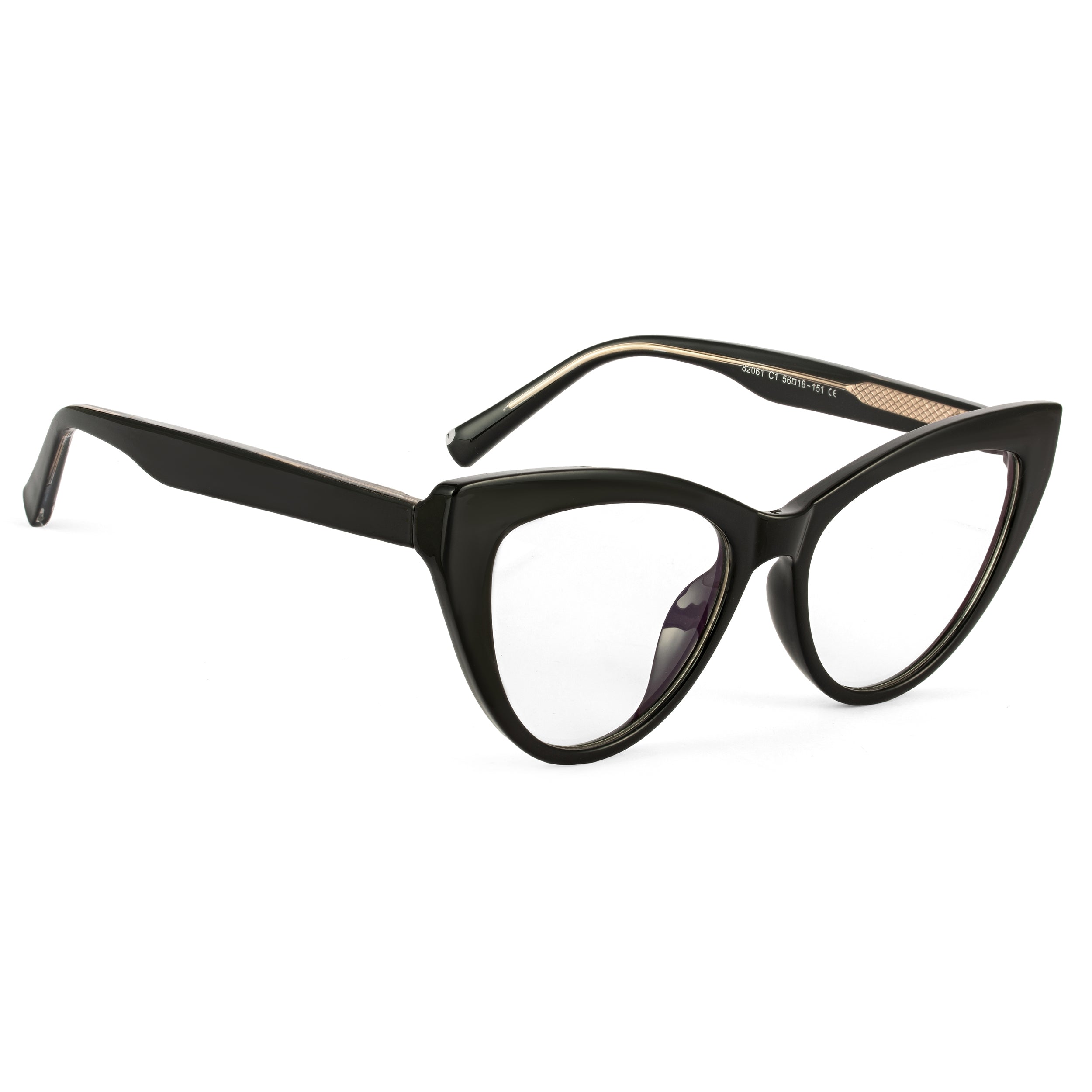 PERKEY Full Rim Cat Eye-Oversized Computer Glasses For Eye Protection Spectacles Frames Women - OPTL0010-C2