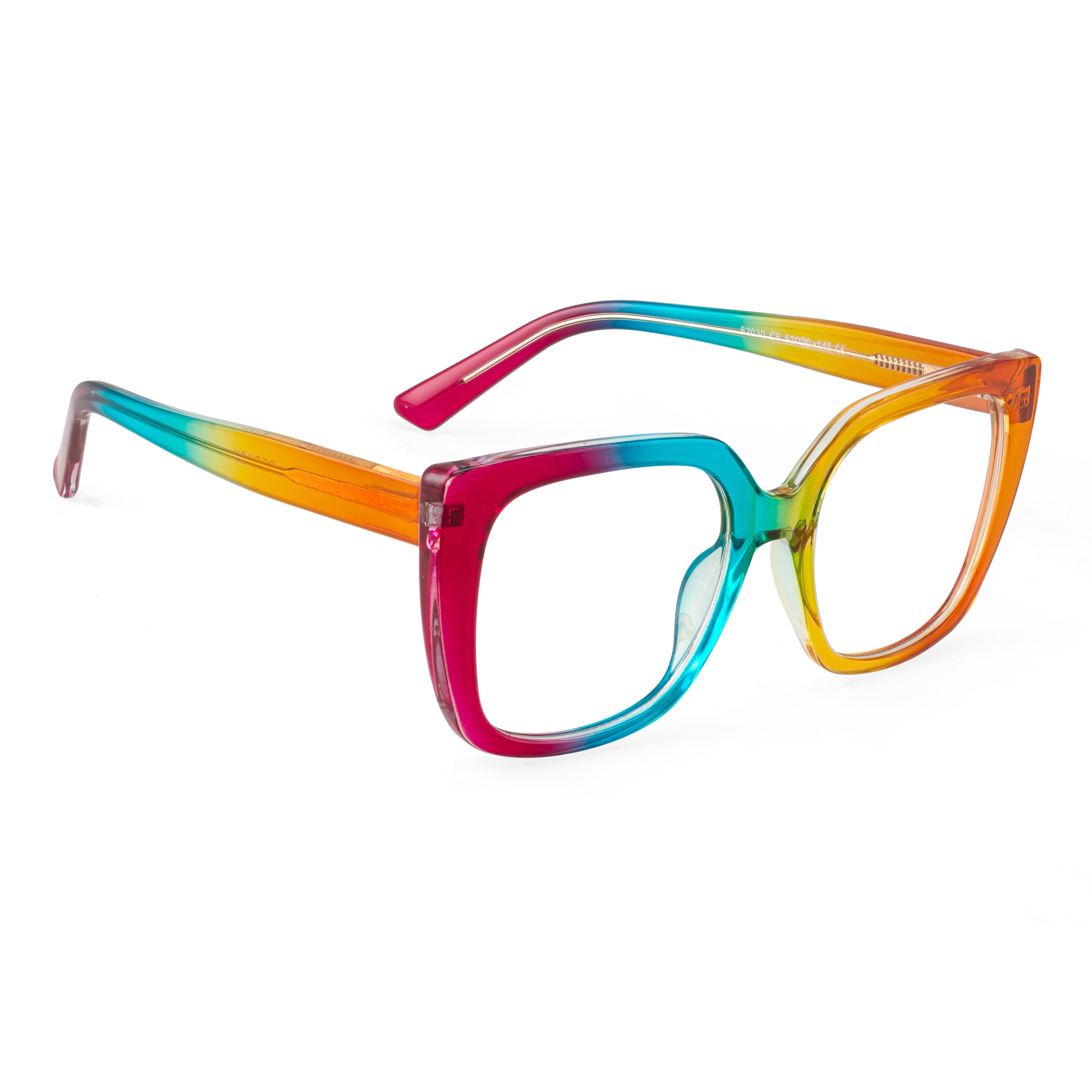 PERKEY Full Rim Square-Oversized Blue Light Blocking Spectacles Frames Men Women - OPTL002-C3