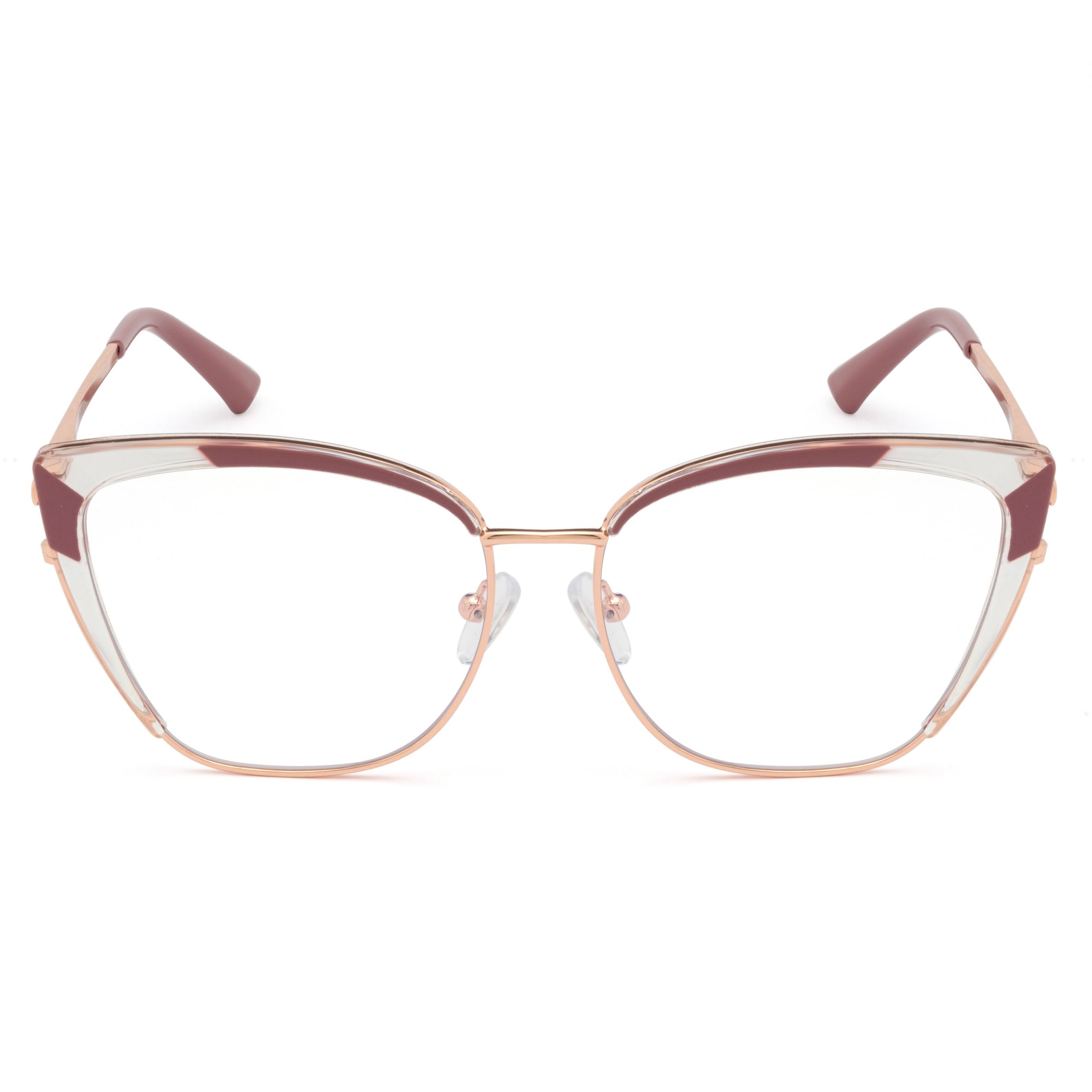 PERKEY Full Rim Cat Eye Blue Light Cut & Antiglare Computer Eyeglasses For Women - OPTL0018-C4