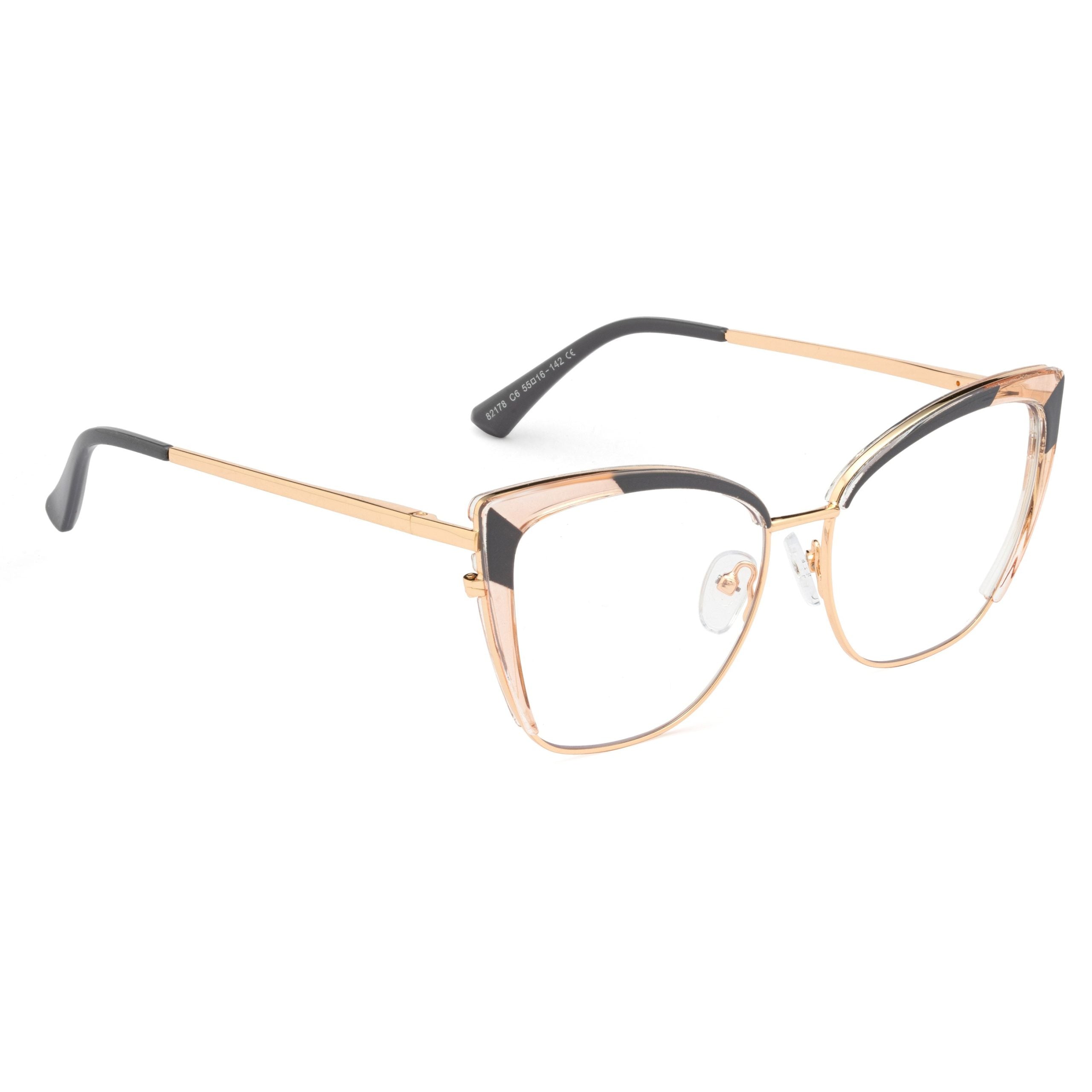 PERKEY Full Rim Cat Eye Blue Light Cut & Antiglare Computer Eyeglasses For Women - OPTL0018-C2