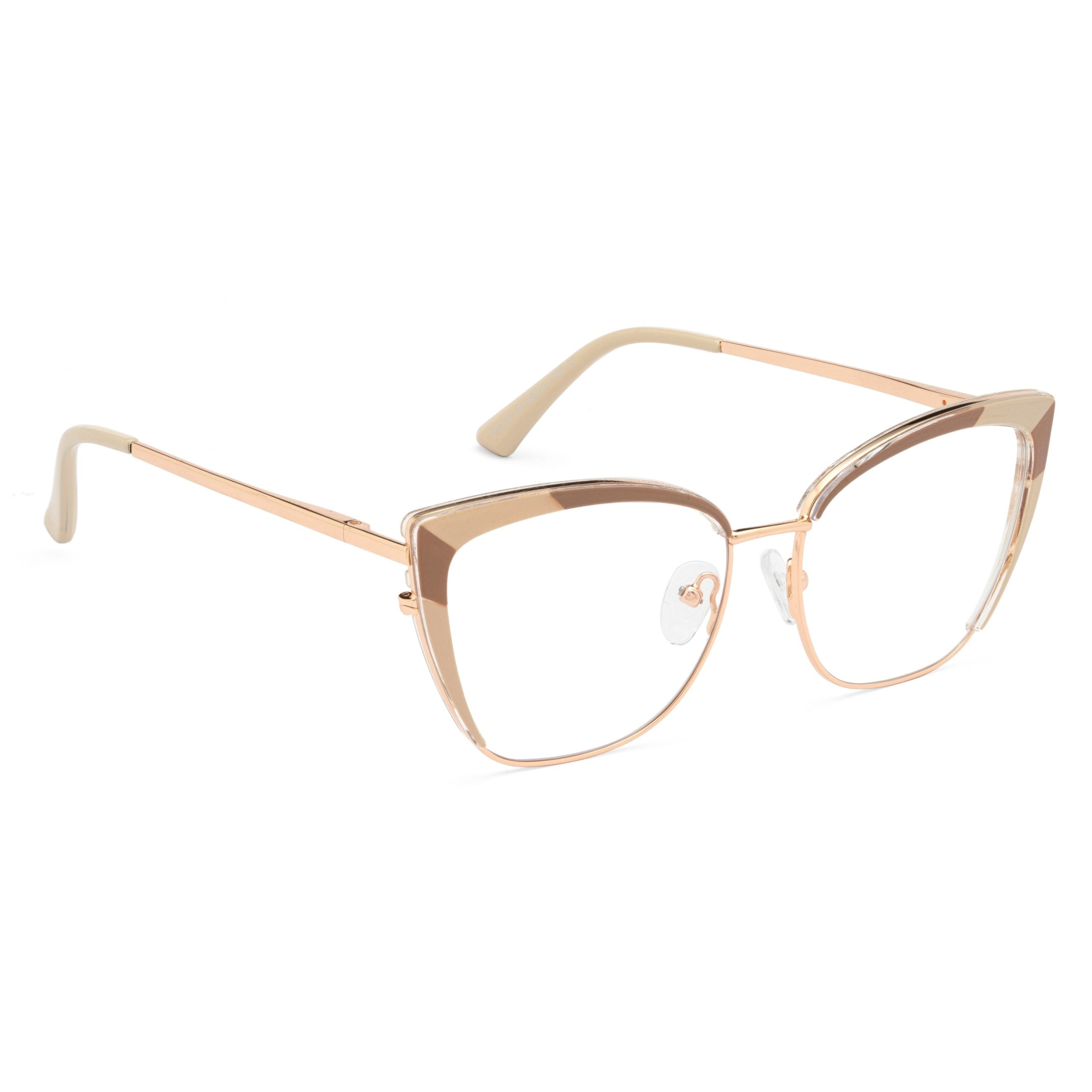 PERKEY Full Rim Cat Eye Blue Light Cut & Antiglare Computer Eyeglasses For Women - OPTL0018-C3