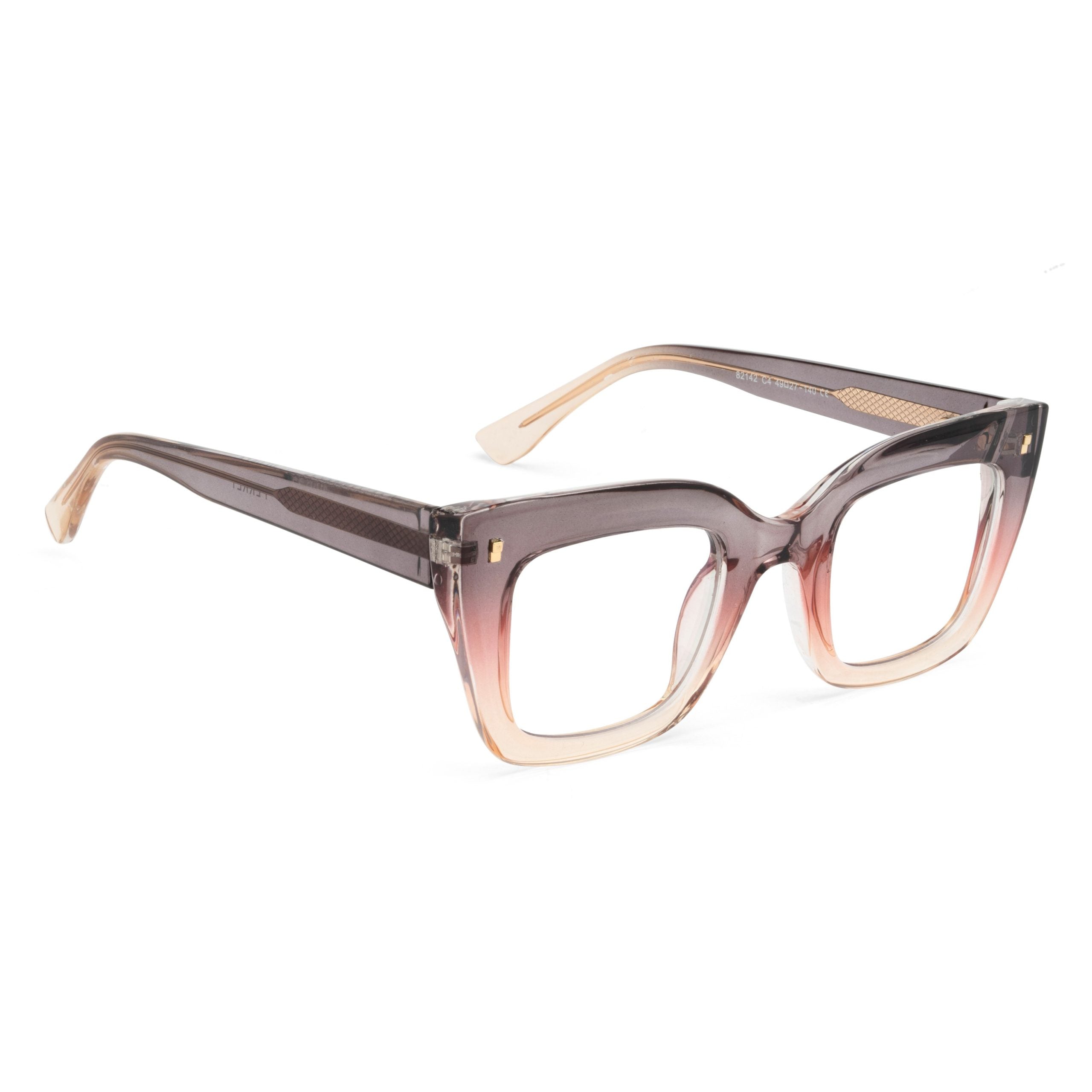 PERKEY Full Rim Retro Square Blue Light Cut & Antiglare Computer Eyeglasses For Women  - OPTL0016-C4