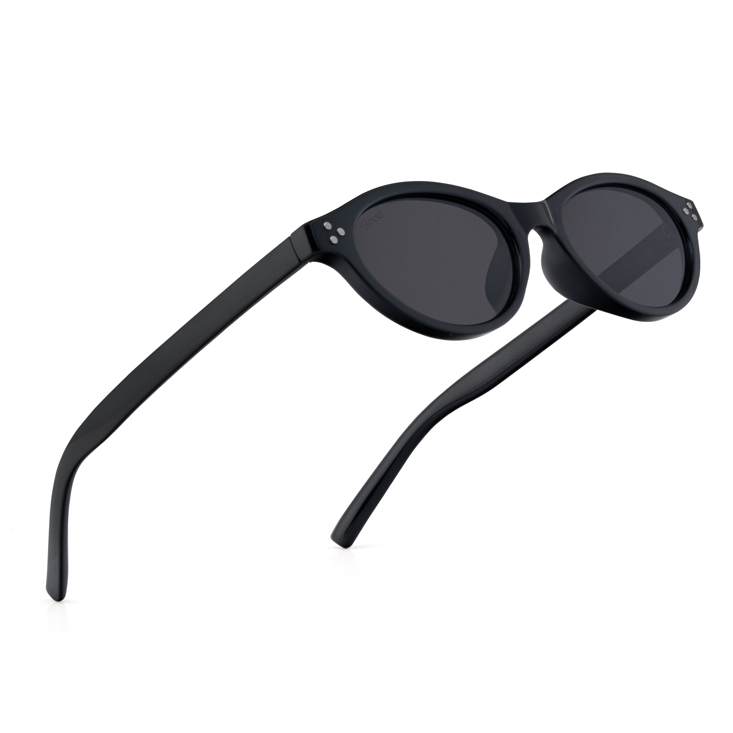 Stood Narrow Oval Black UV Protection Sunglasses For Men & Women Stylish – SG-STD0015-C1