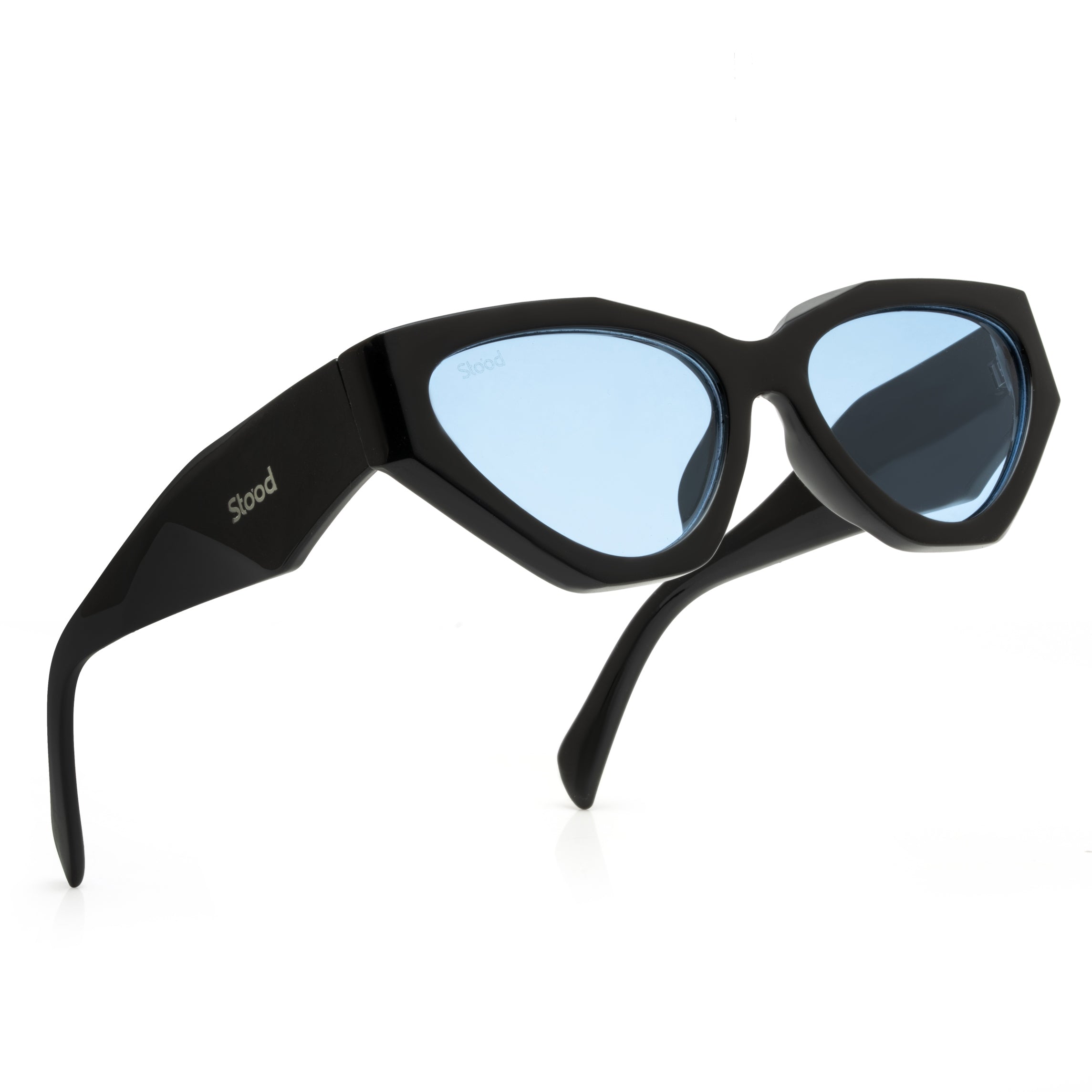 Stood Cat-Eye UV Protected Blue Sunglasses For Men & Women - SG-STD0035-C2