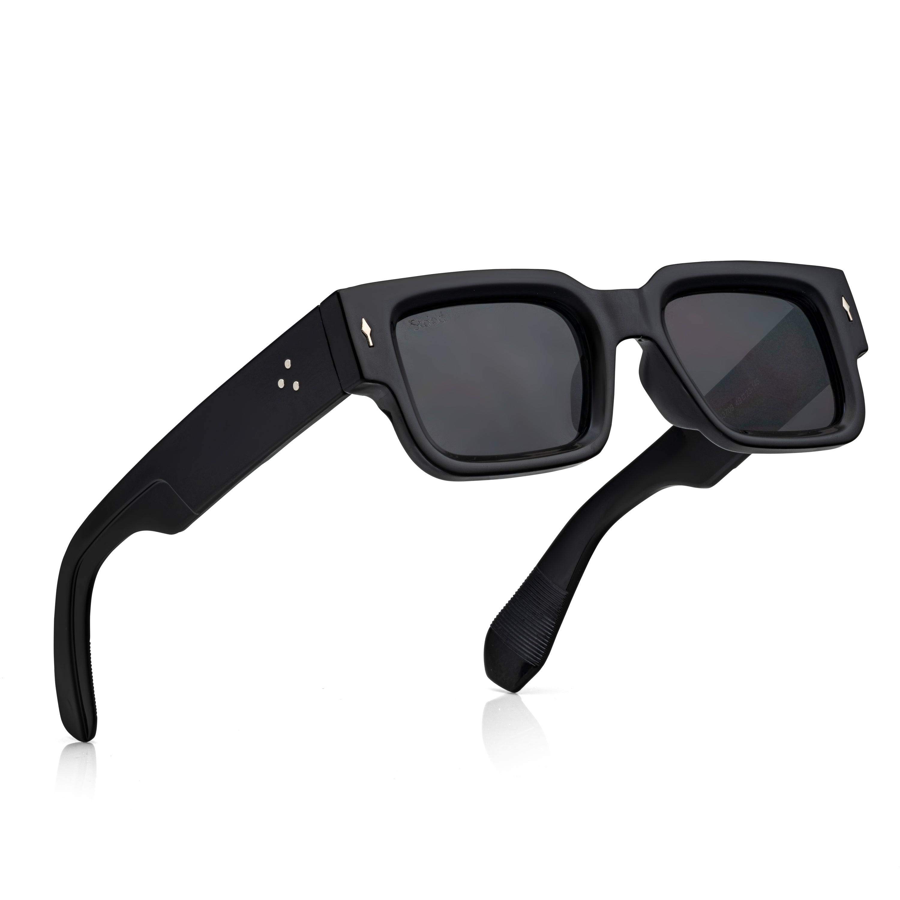 Stood Narrow Square Black UV Protection Sunglasses For Men & Women Stylish – SG-STD0014-C1