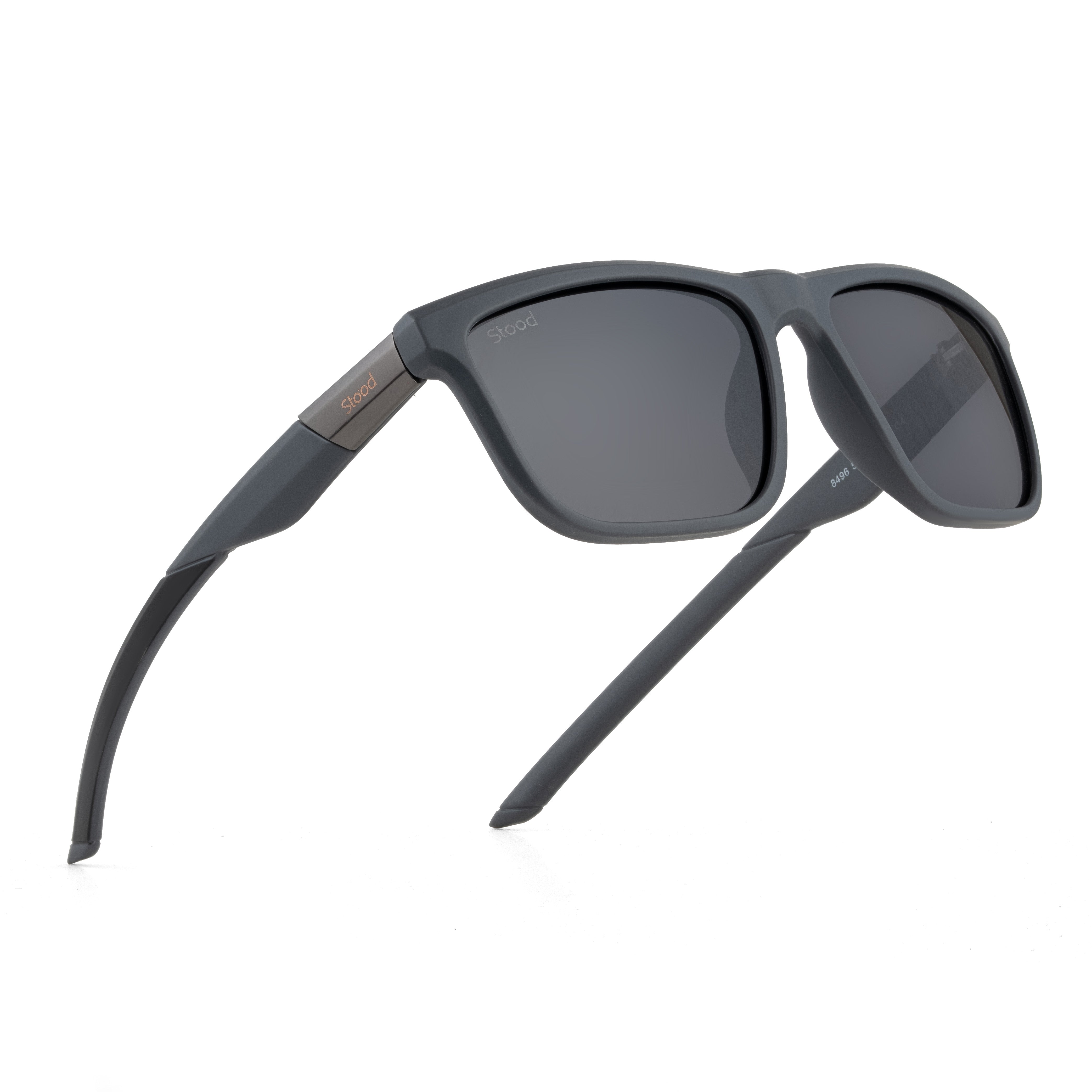Stood Square Sports Black Polarized UV Protection Chashma For Men & Women New Style – SG-STD0028-C2