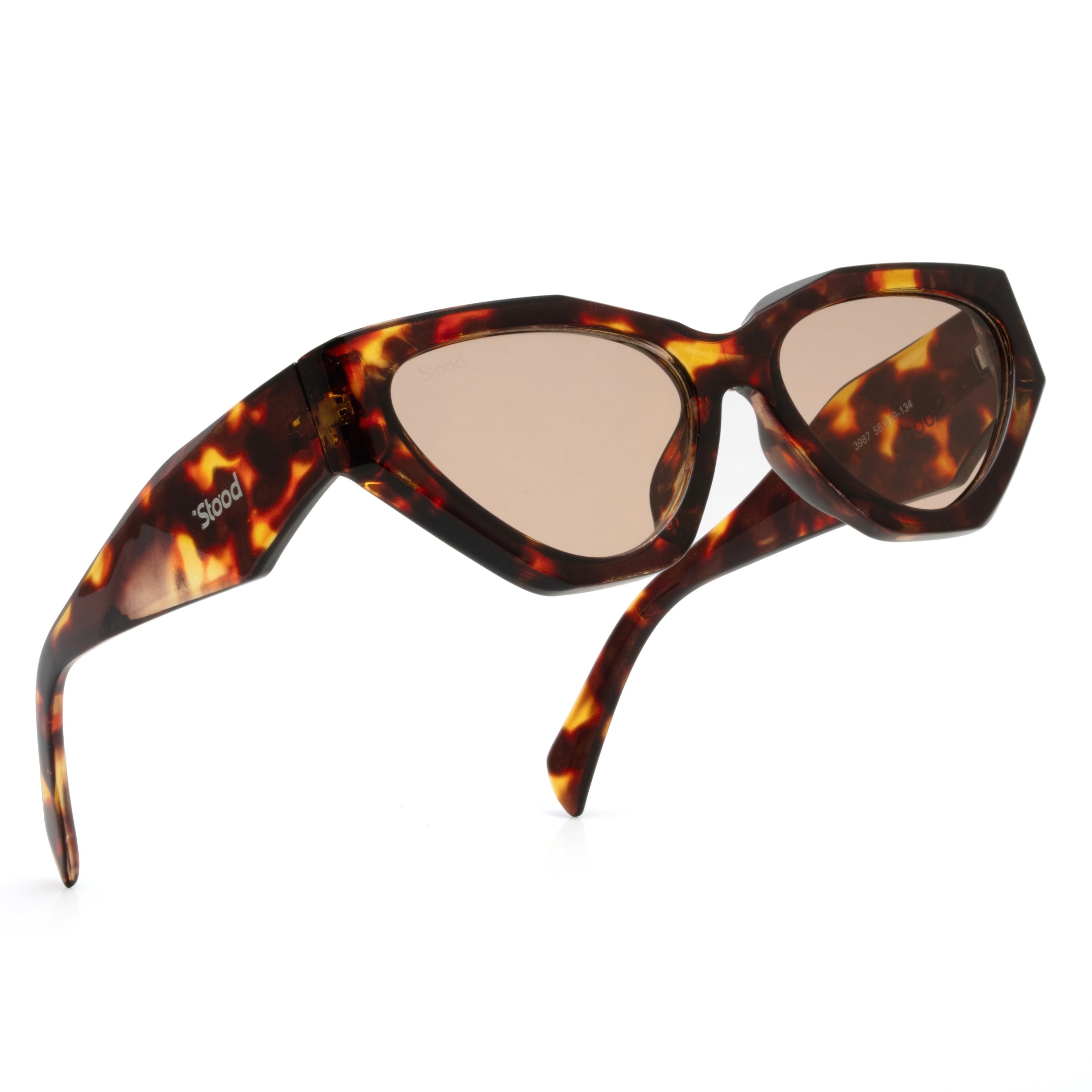 Stood Brown Cat-Eye UV Protected Sunglasses For Men & Women - SG-STD0035-C3