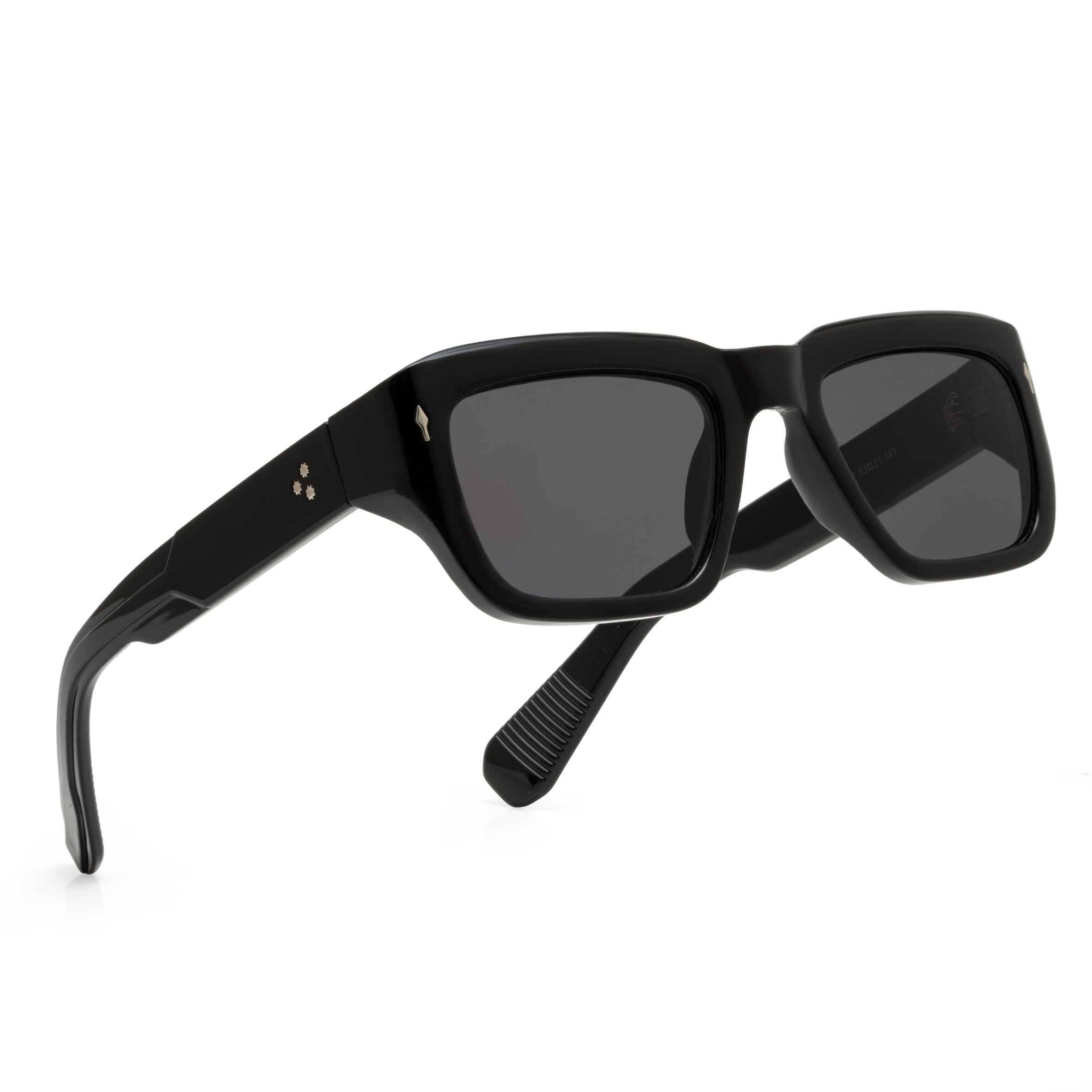 Stood Black Rectangle UV Protected Sunglasses For Men & Women - SG-STD0037-C1
