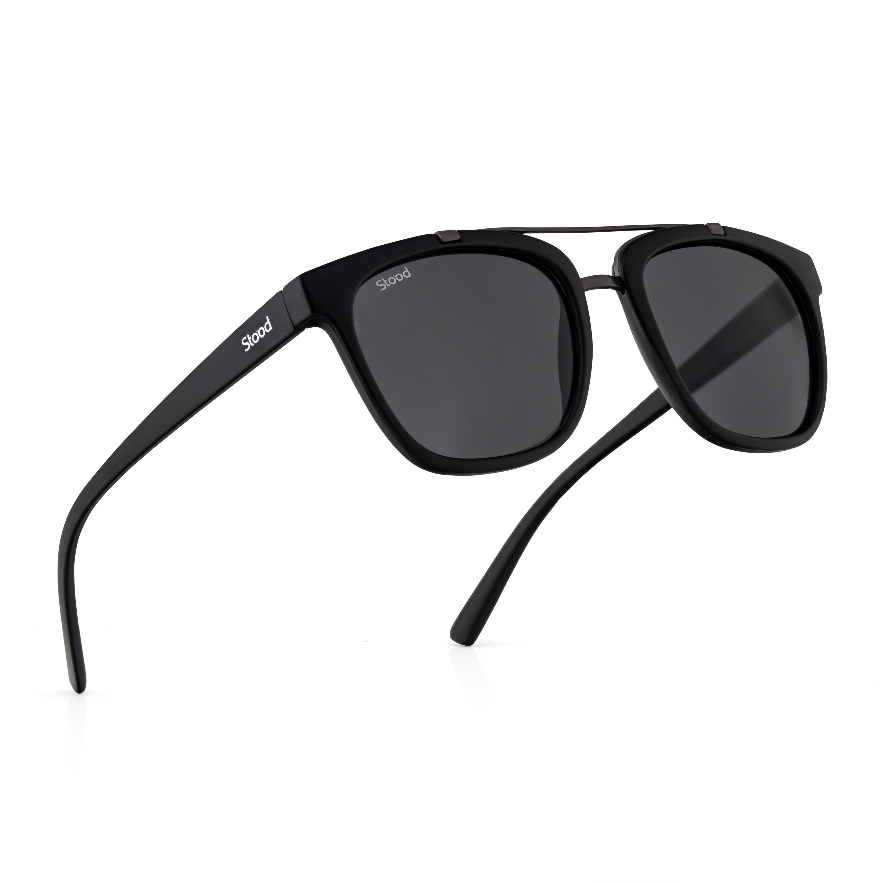 Stood Retro Square Black UV Protection Sunglasses For Men & Women Stylish – SG-STD0021-C1