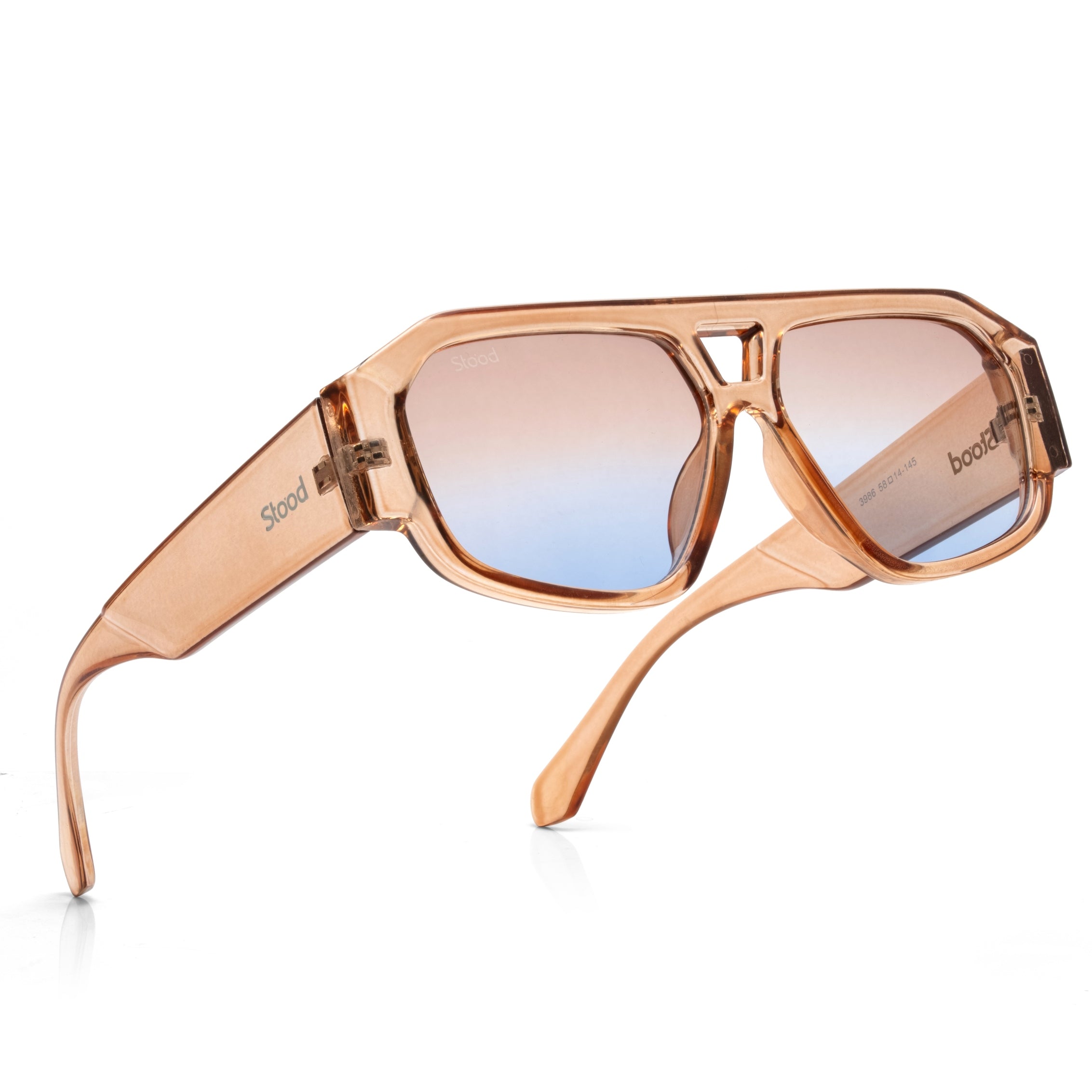 Stood Brown Polygon UV Protected Sunglasses For Men & Women - SG-STD0036-C2