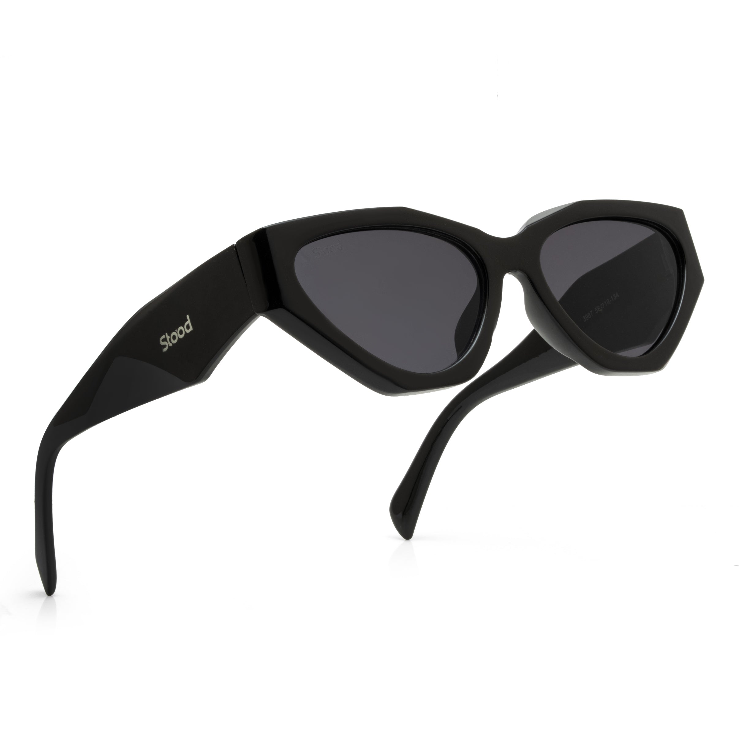 Stood Black Cat-Eye UV Protected Sunglasses For Men & Women - SG-STD0035-C1