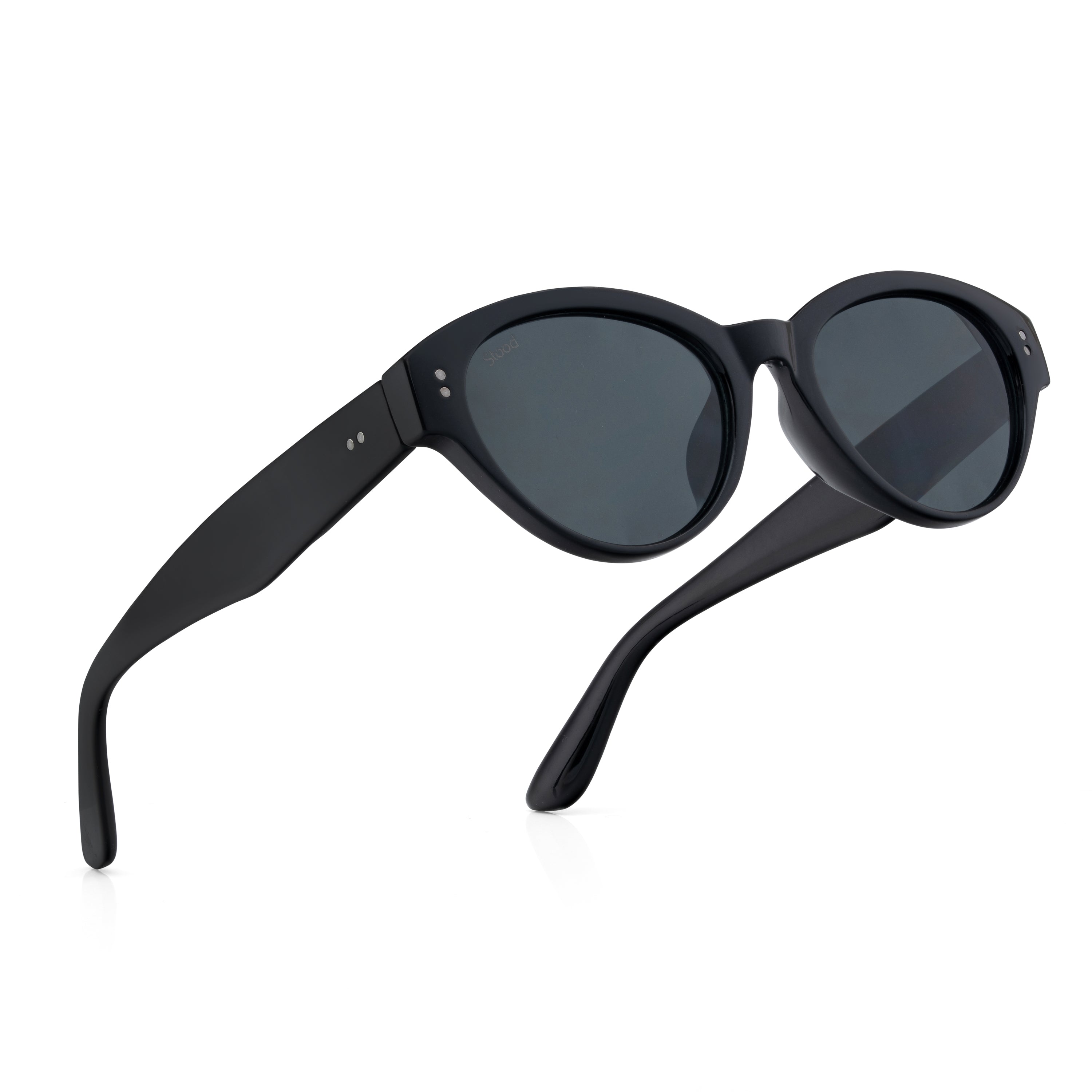 Stood Oval Black UV Protection Sunglasses For Men & Women Stylish – SG-STD0030-C1