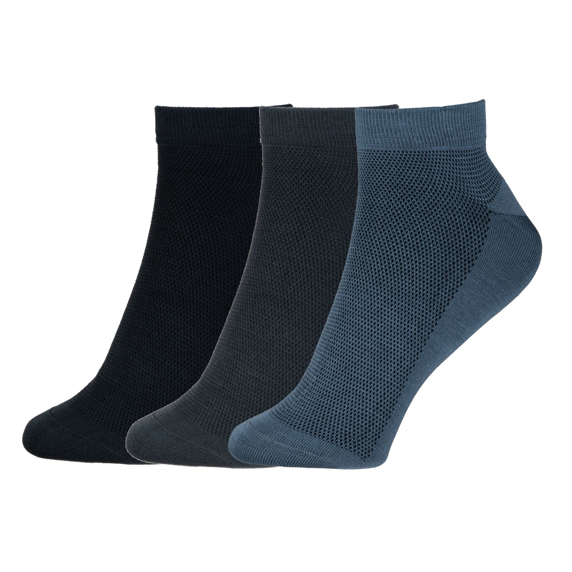 Royal Son Men Ankle Length Breathable Socks - 3 Pack - SC102-C1