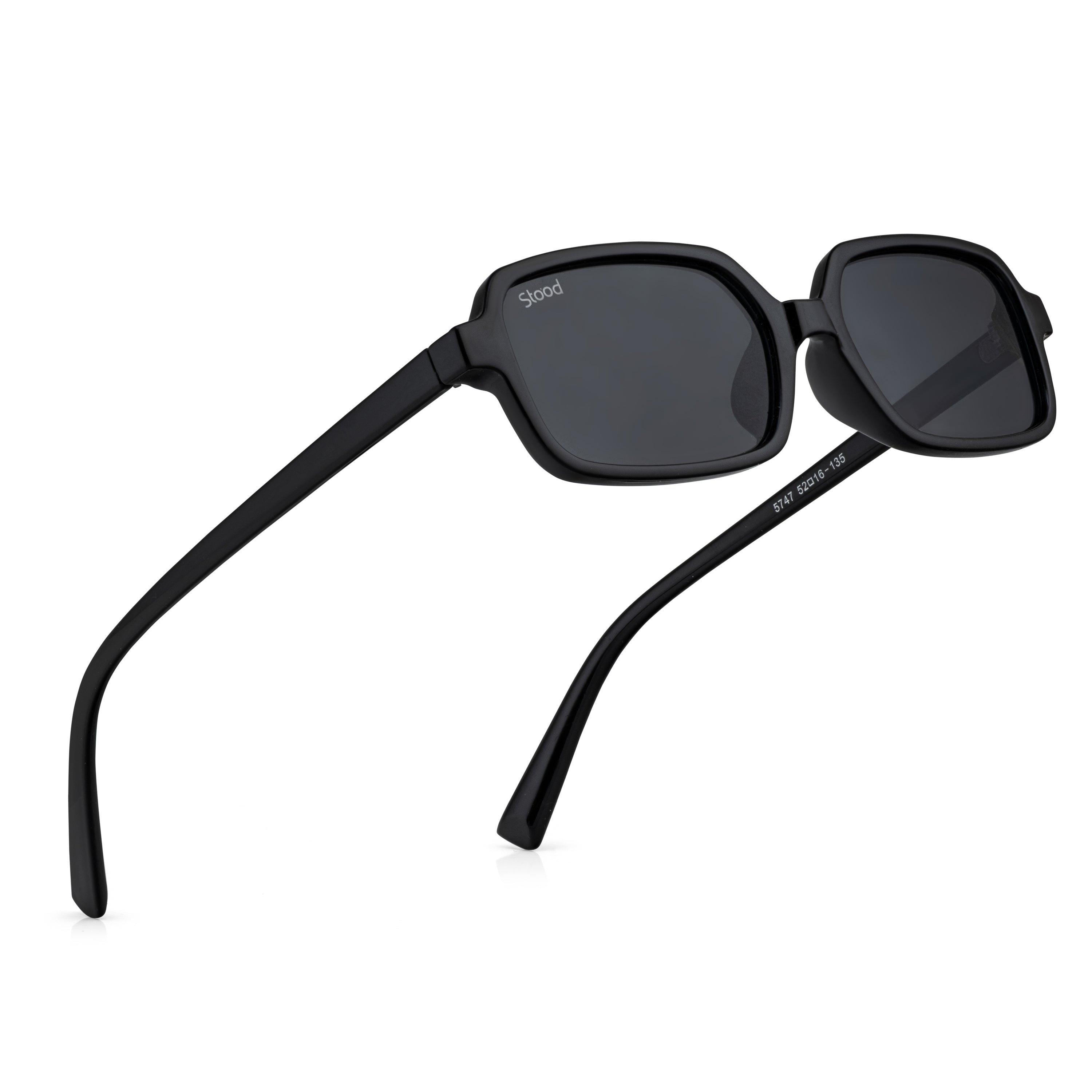 Stood Retro Square Black UV Protection Sunglasses For Men & Women Stylish – SG-STD0018-C1