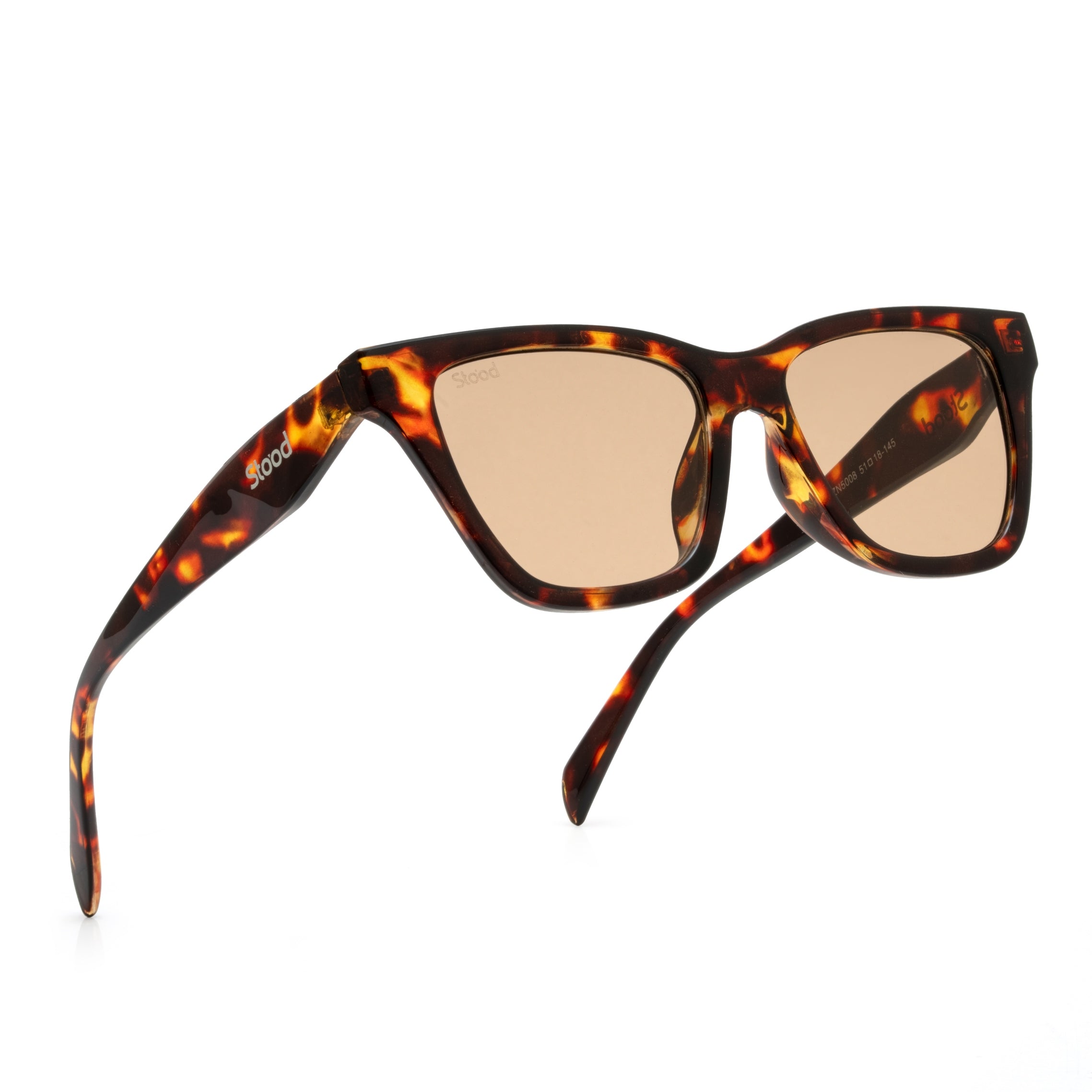 Stood Square UV Protected Brown Sunglasses For Men & Women - SG-STD0033-C2