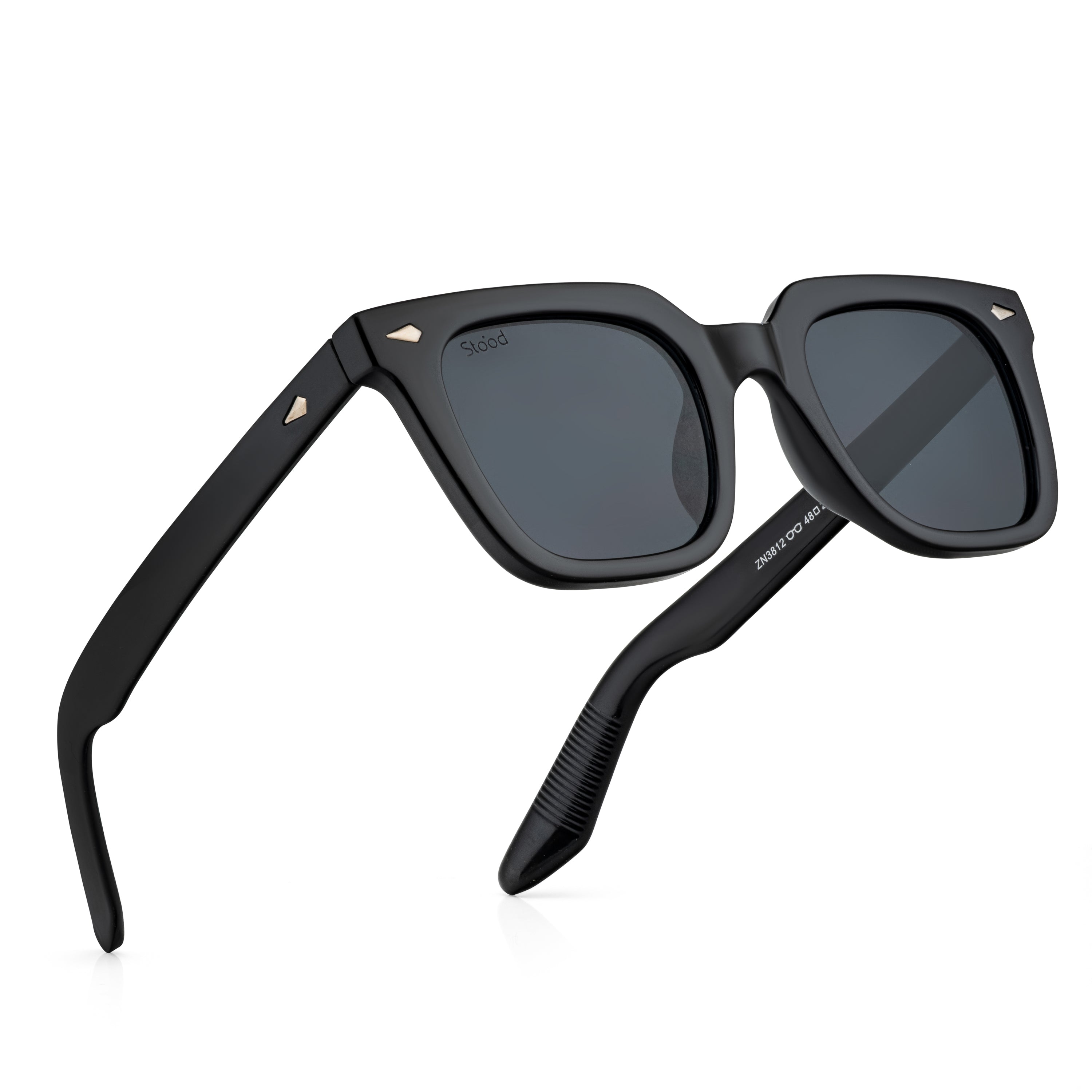 Stood Retro Square Black UV Protection Sunglasses For Men & Women Stylish – SG-STD0013-C1