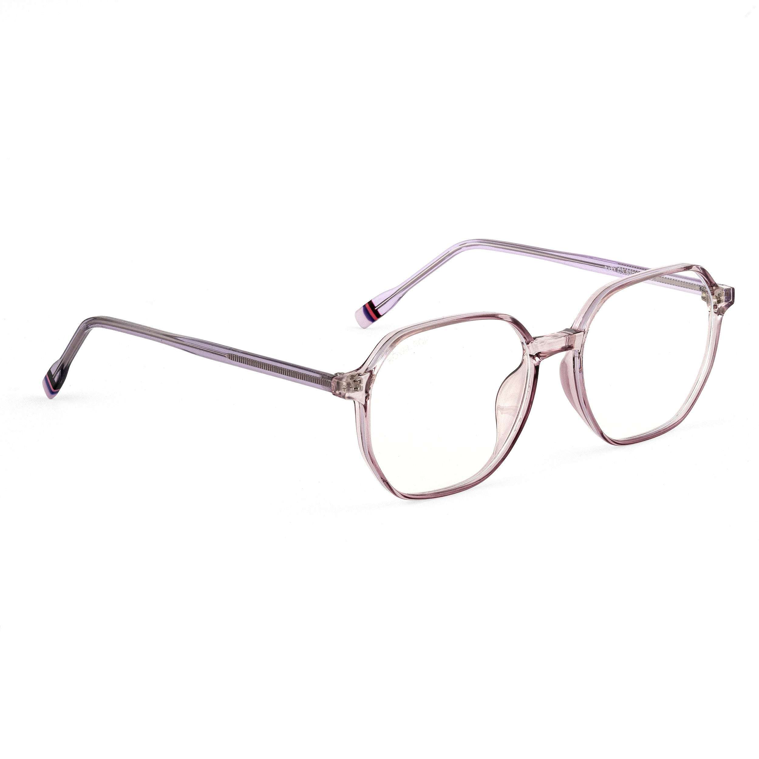 Royal Son Hexagon Blue Light Blocking Stylish White Spectacles For Men Women - SF0025-C6