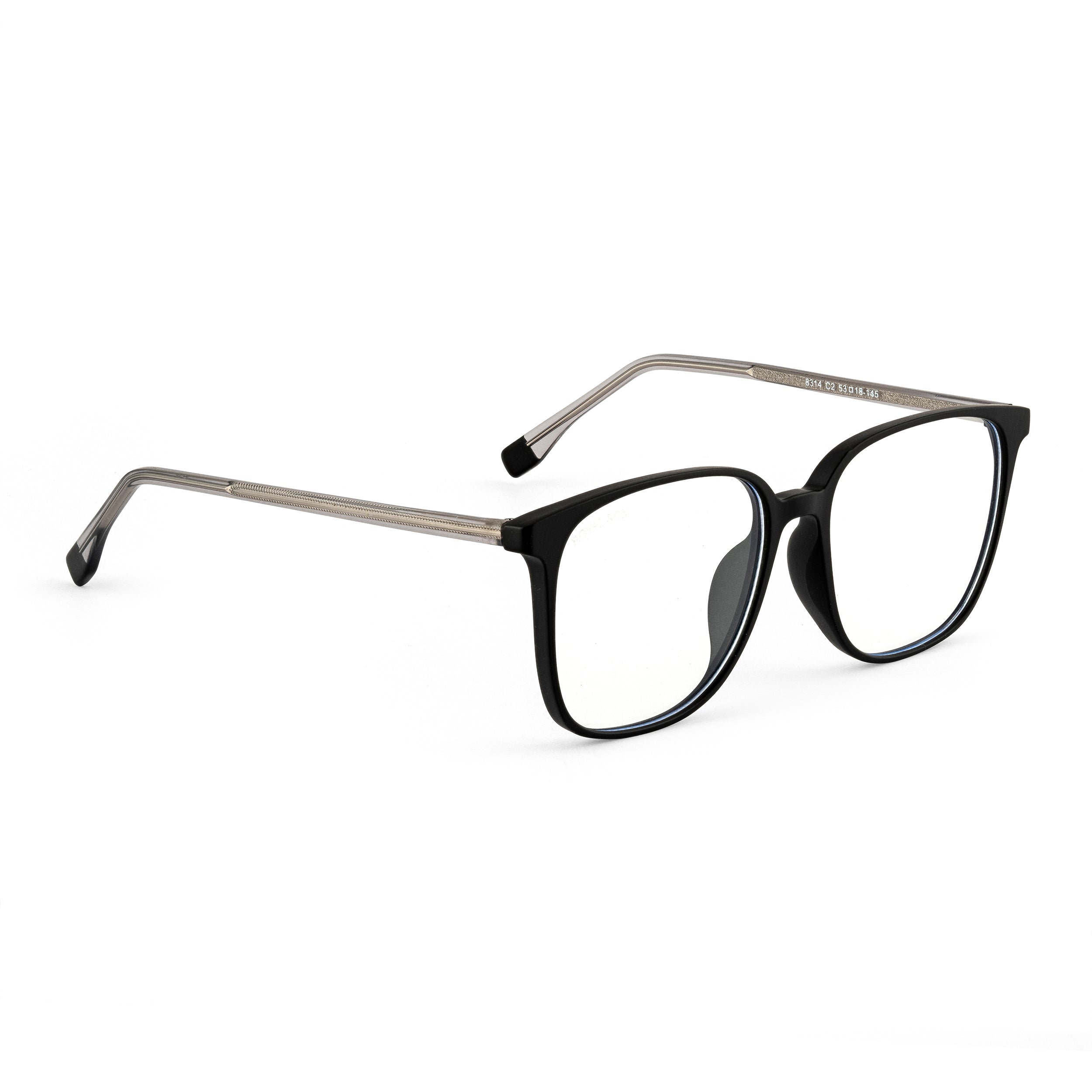 Royal Son Square Transparent Blue Ray Cut Stylish Eye Protection Men's Spectacles Frame - SF0026-C1