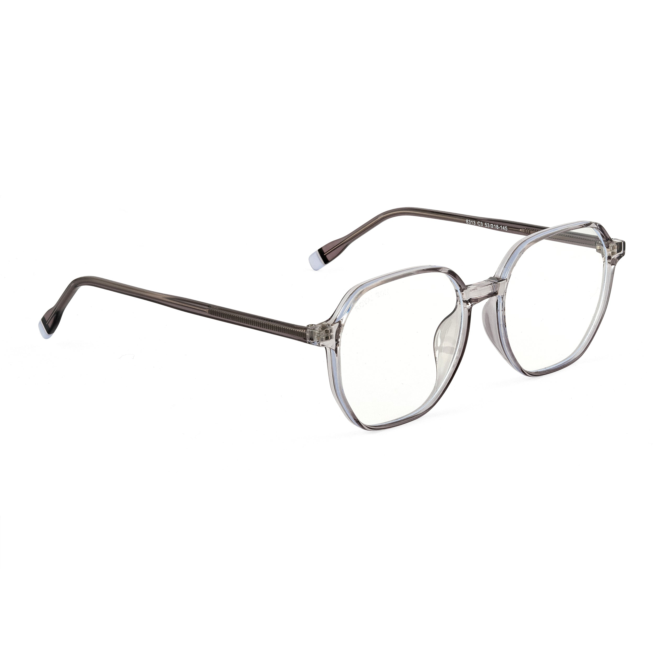 Royal Son Polygon Stylish White Men Spectacles Frame Eye Protection Laptop - SF0025-C3