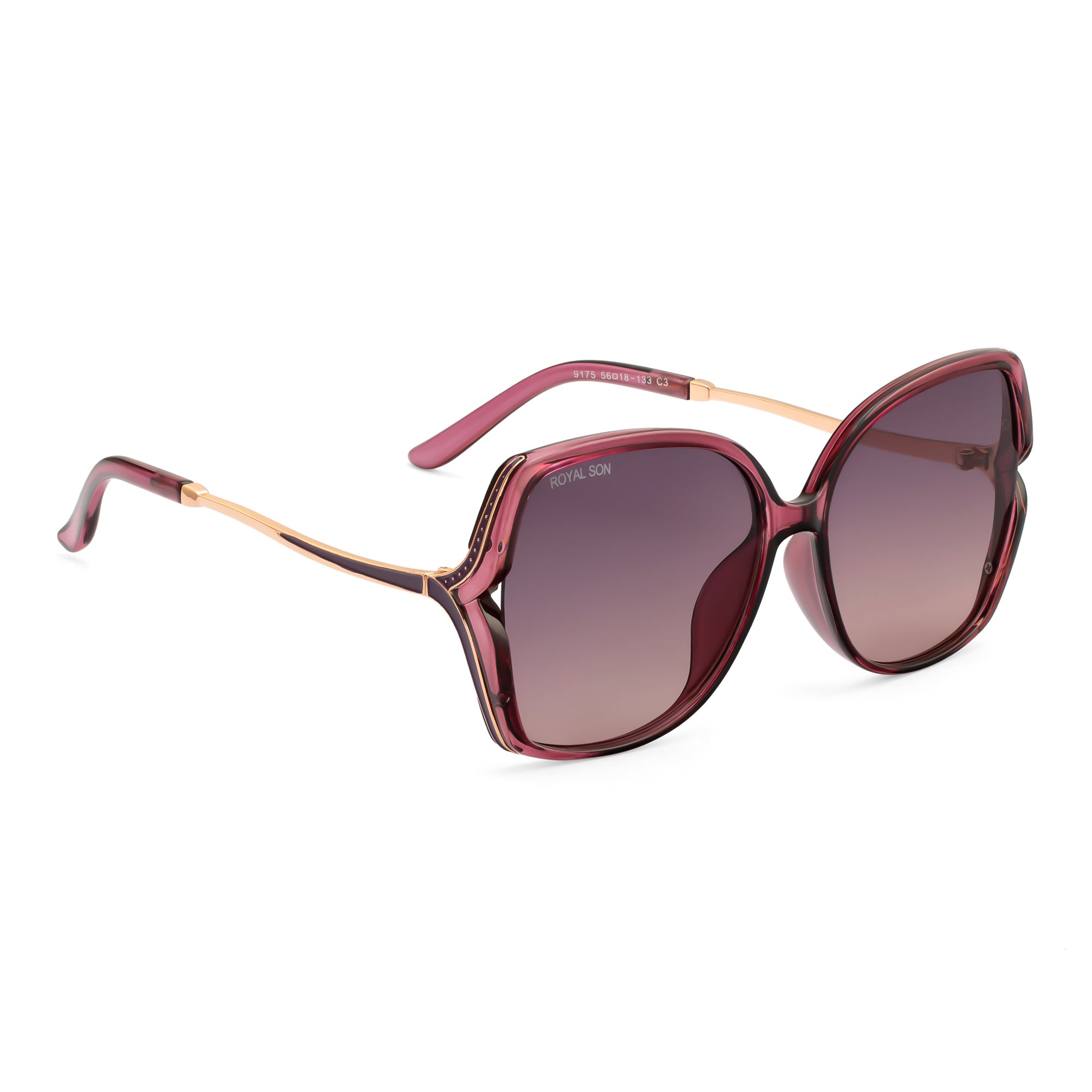 Royal Son Oversized Butterfly UV Protected Women Sunglasses - CHIWM00113-C4