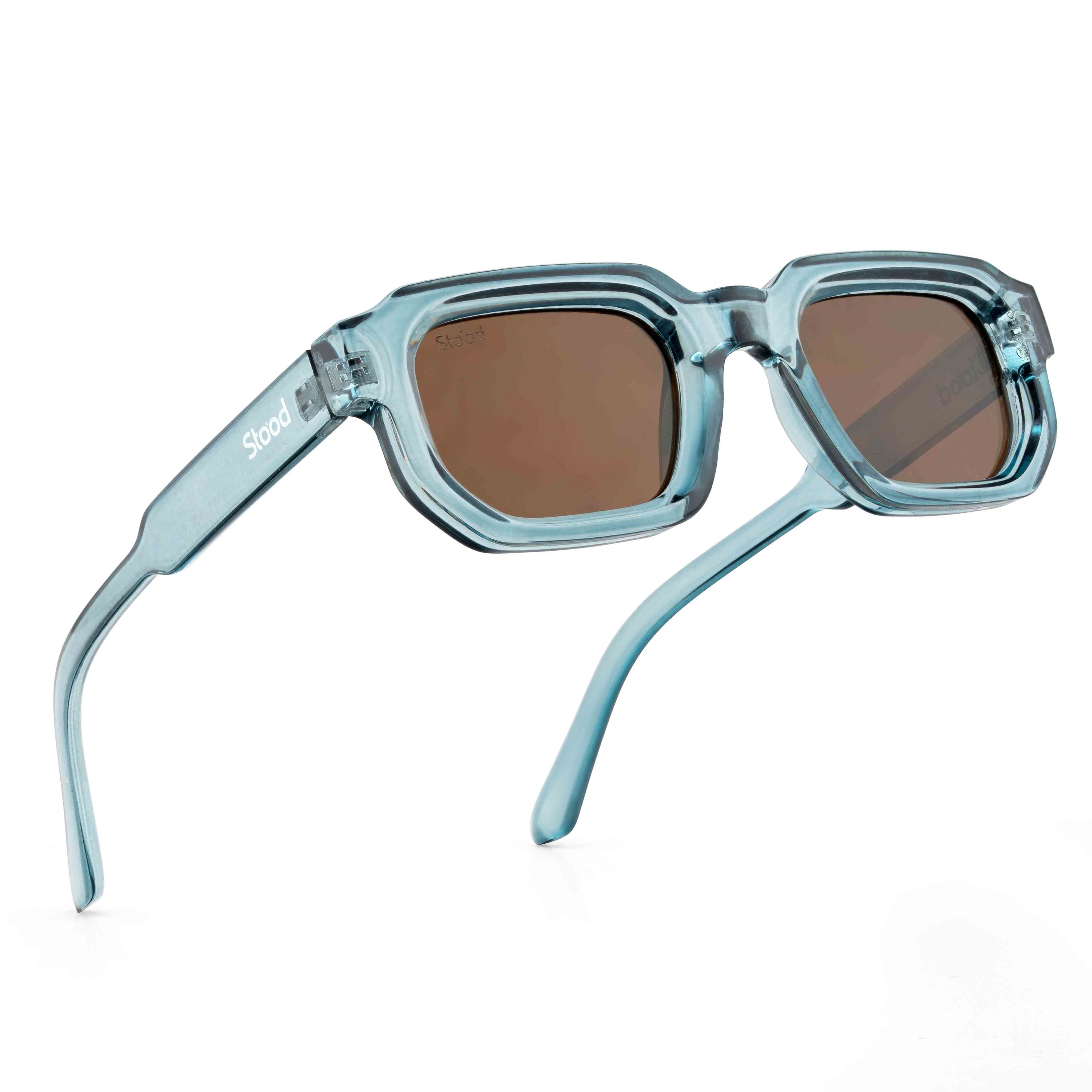 Stood Retro Square Brown UV Protection Goggles For Men & Women Sunglasses – SG-STD0025-C3