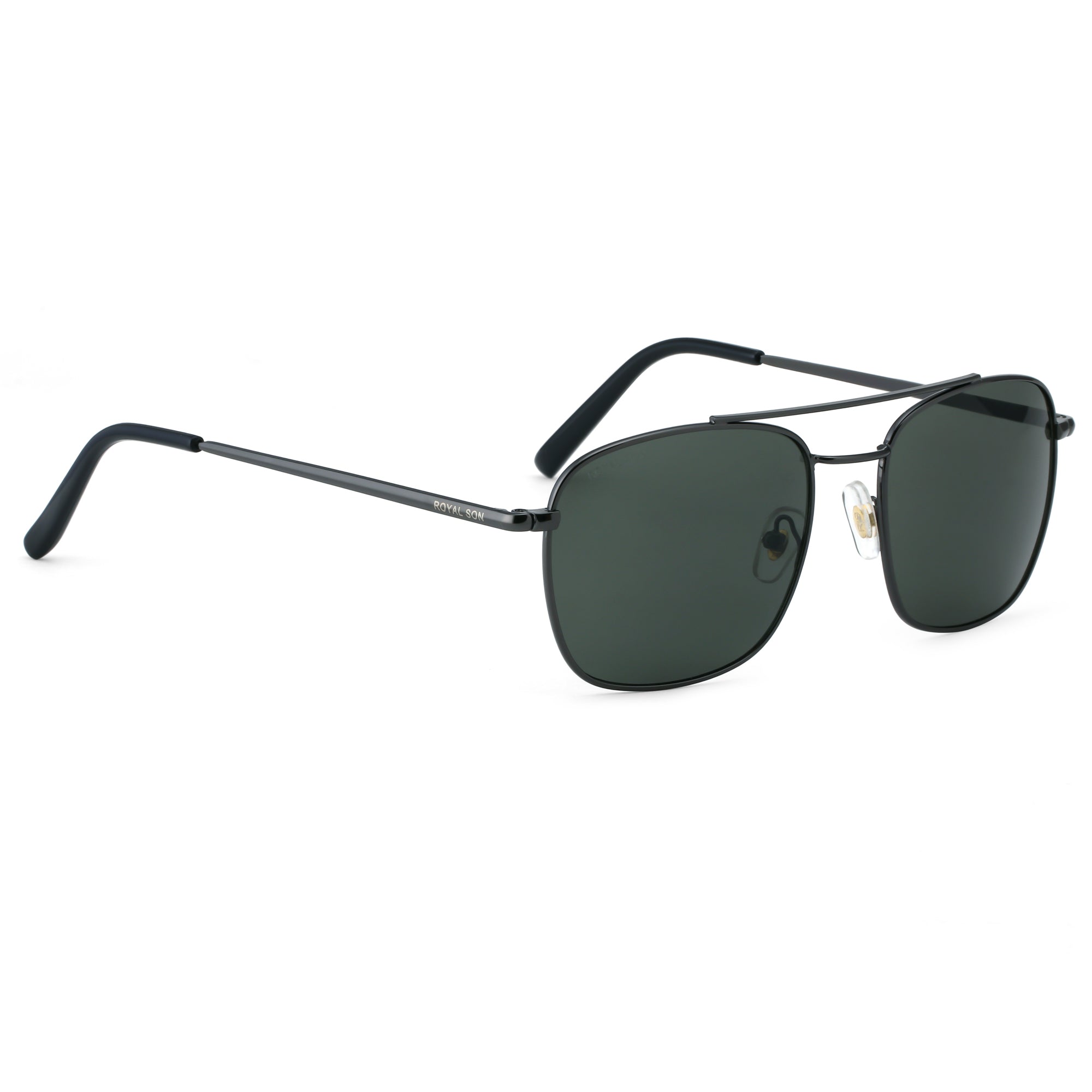 ROYAL SON UV Protected Sunglasses For Men and Women (RS0030AV|58|Green Lens)