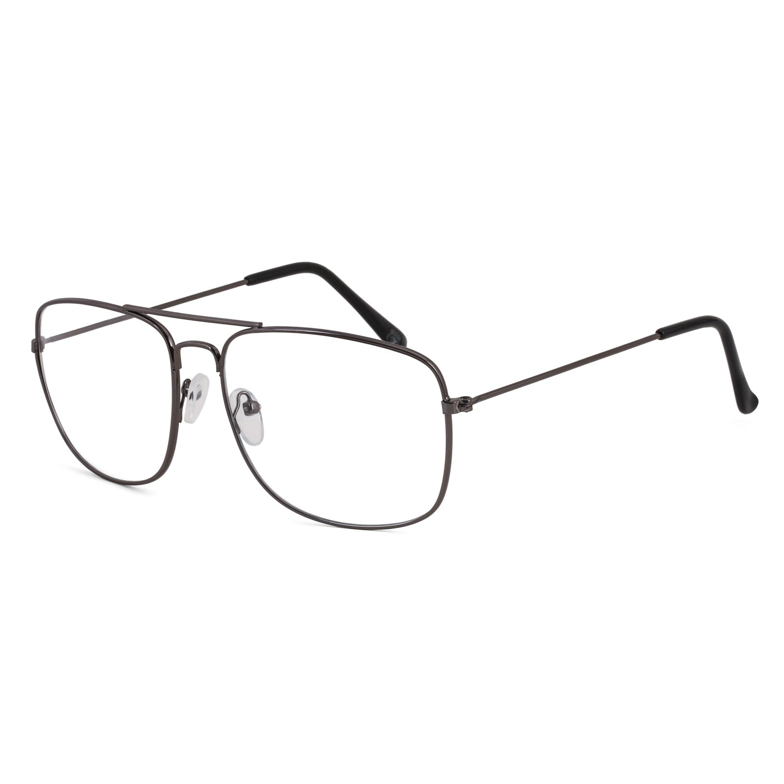 ROYAL SON Retro Square Spectacle Frame For Men And Women (RS0023SF|50|Transparent Lens)