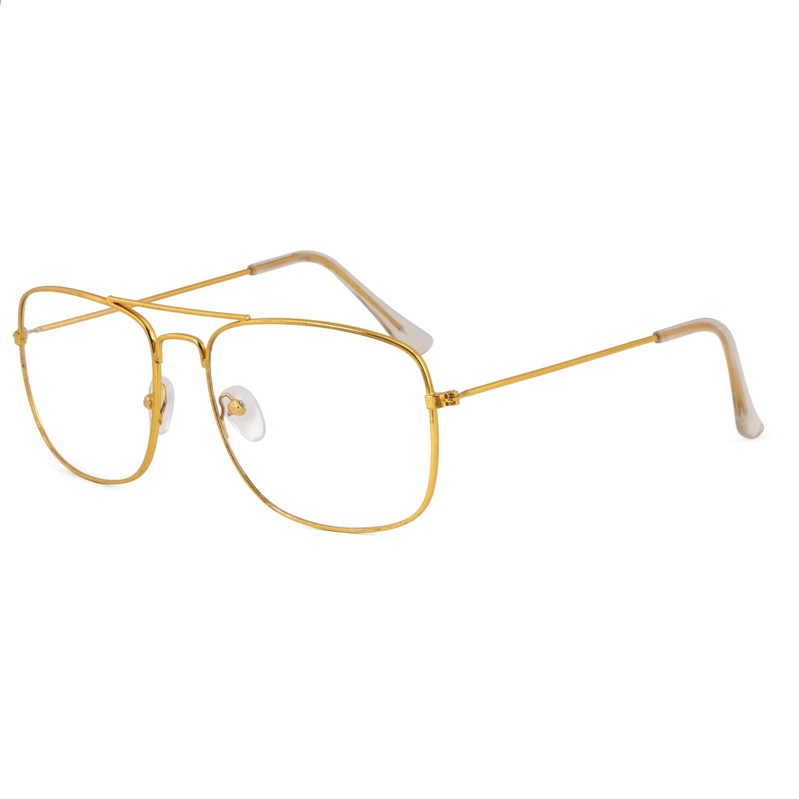 ROYAL SON Retro Square Spectacle Frame For Men And Women (RS0022SF|50|Transparent Lens)