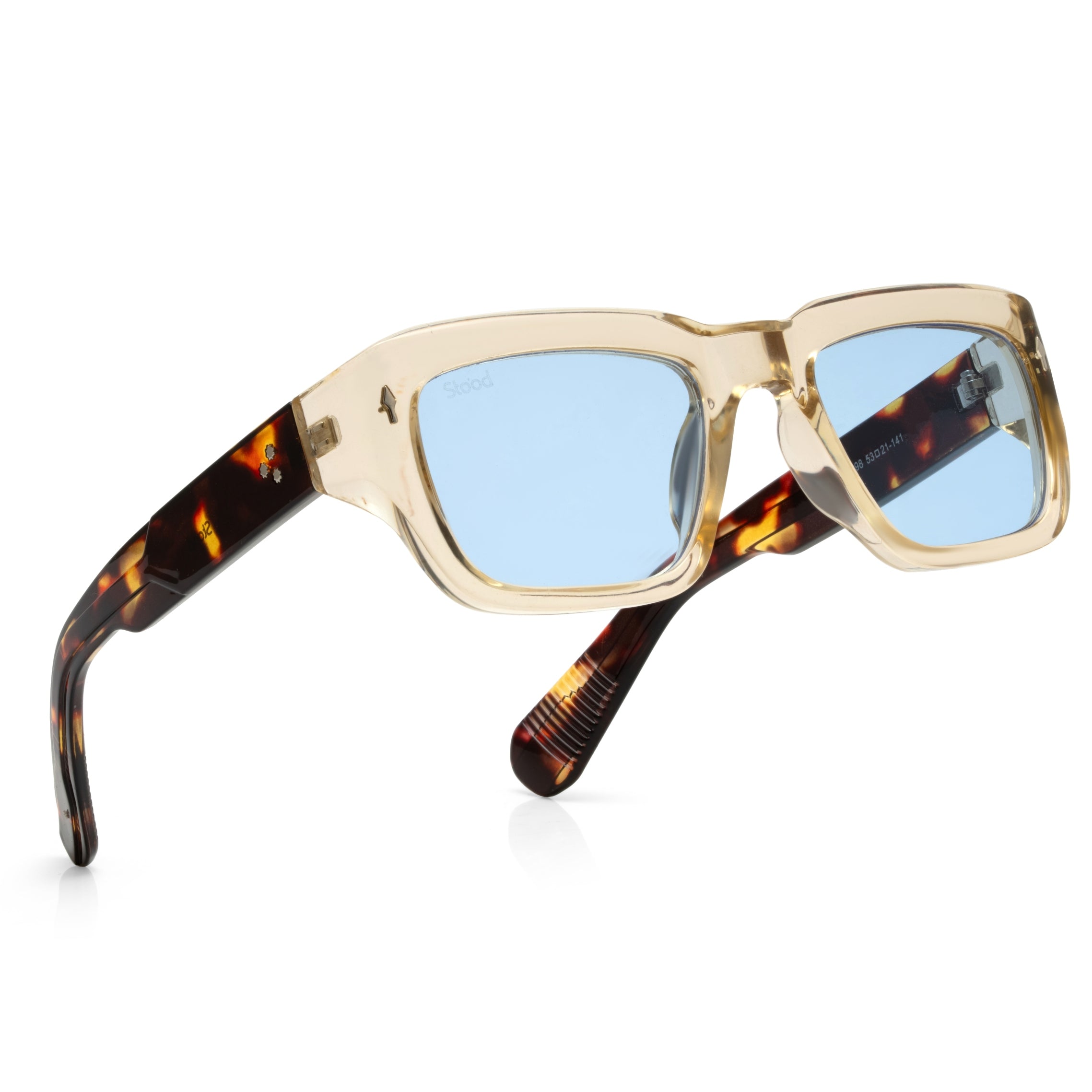 Stood Rectangle UV Protected Brown Sunglasses For Men & Women - SG-STD0037-C2