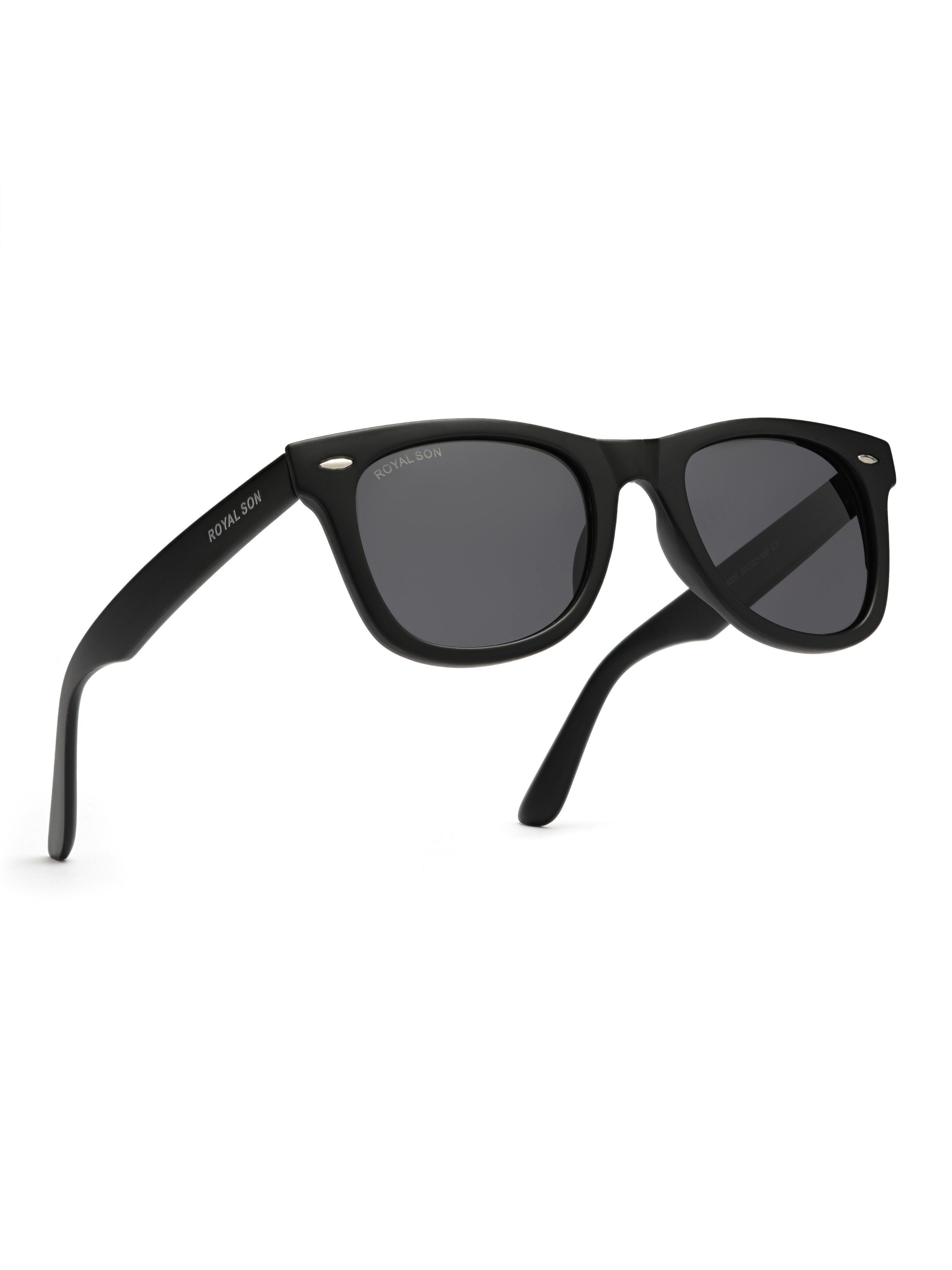 ROYAL SON Black Polarized Sunglasses for Men Women - SG-RS3030-C1