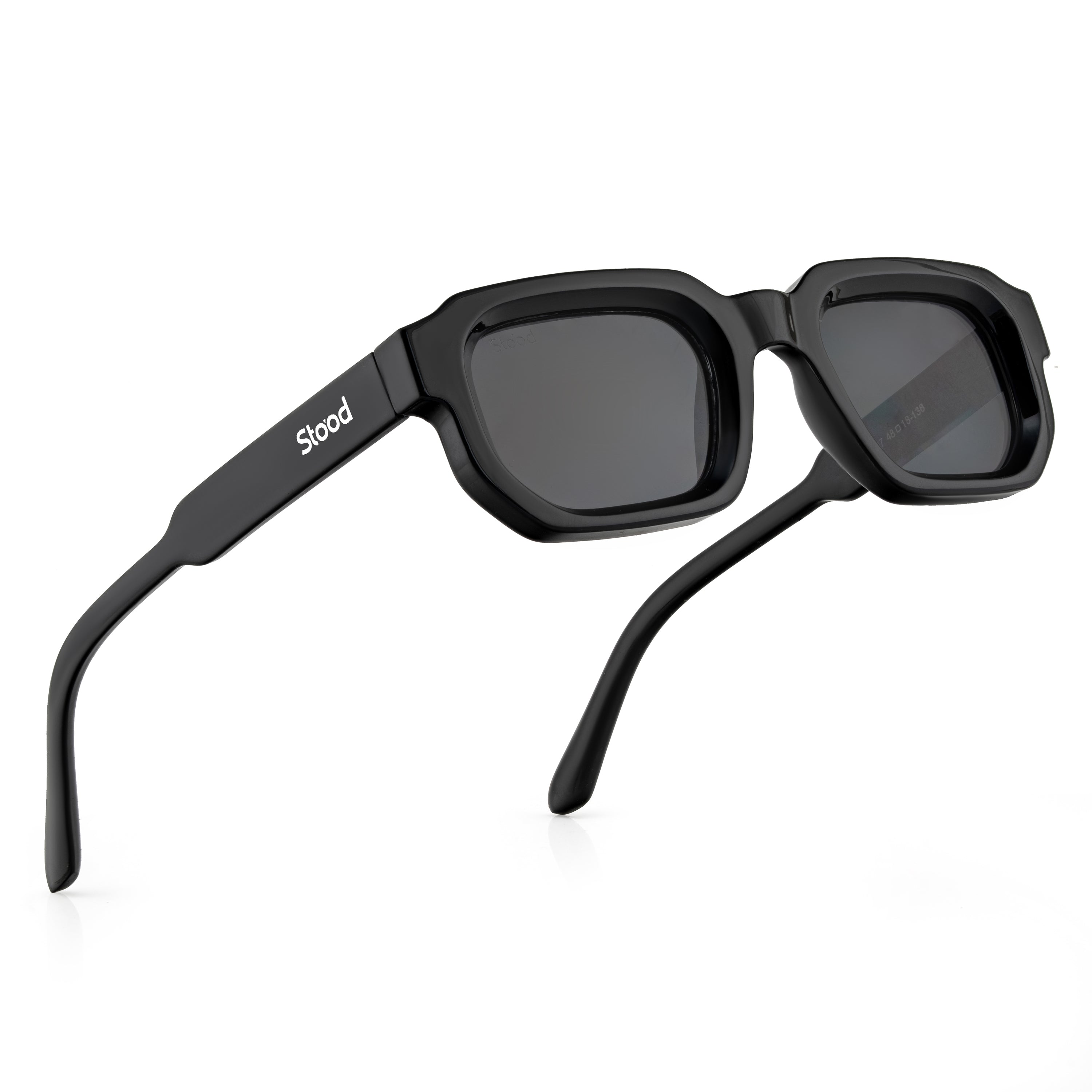 Stood Retro Square Black UV Protection Sunglasses For Men & Women Stylish – SG-STD0025-C1