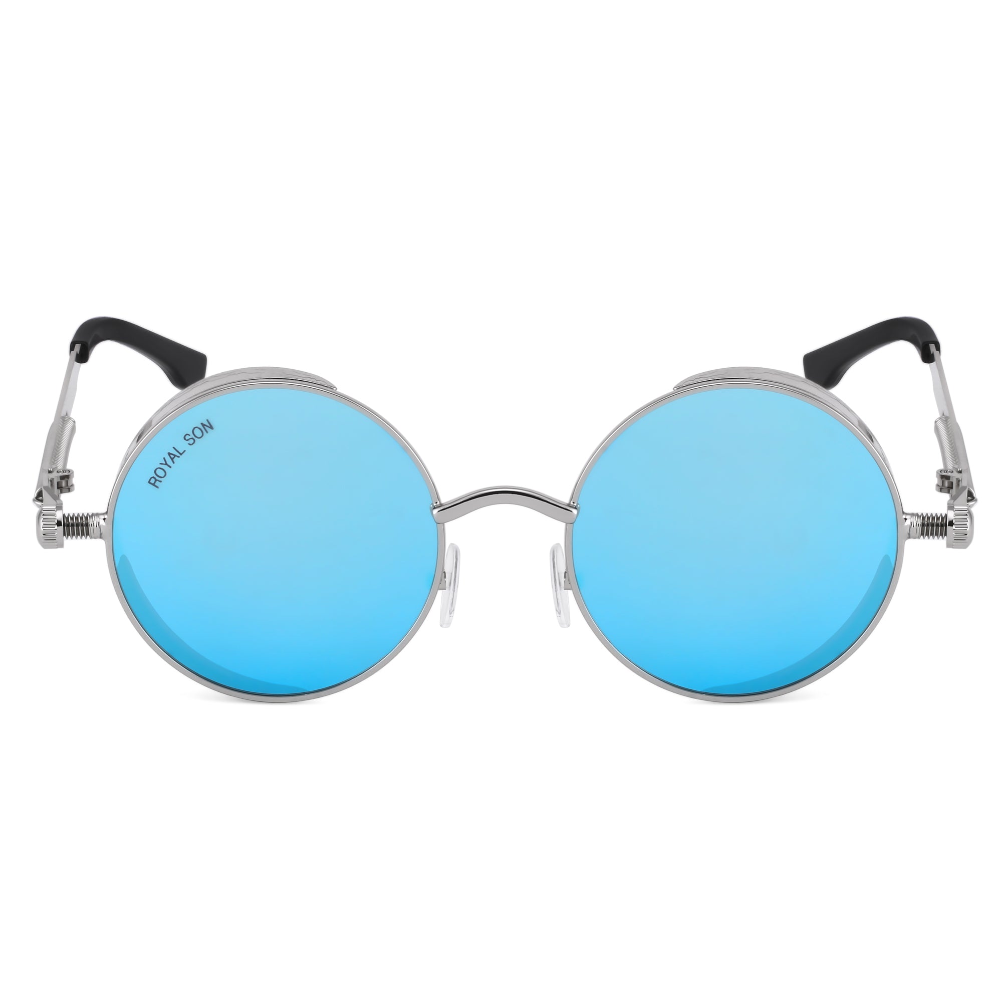 Royal Son Round Mirrored Men Women Sunglasses - CHI0084-C3