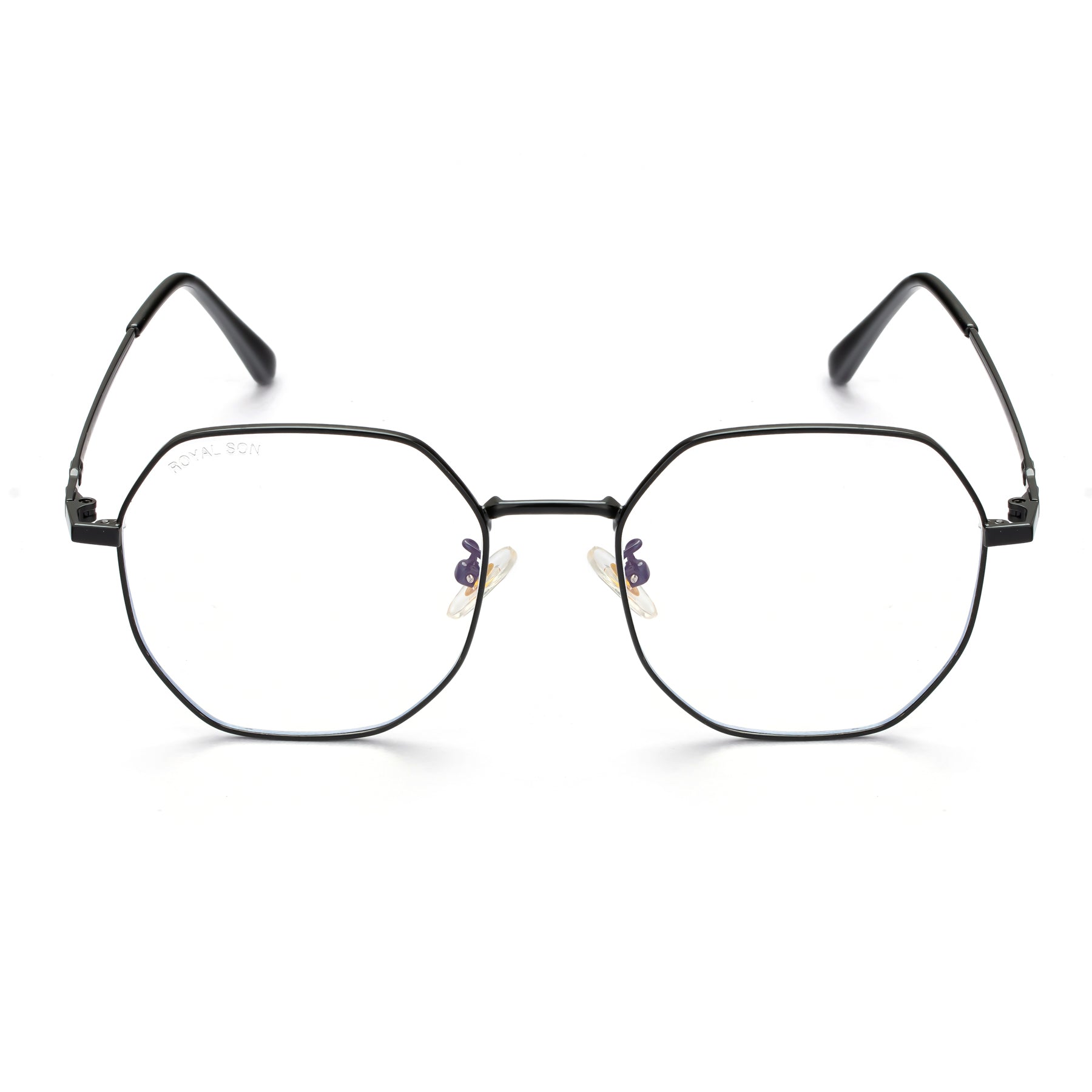 Royal Son Hexagonal Blue Ray Cut Men Women Eye Glasses - SF0019-C1