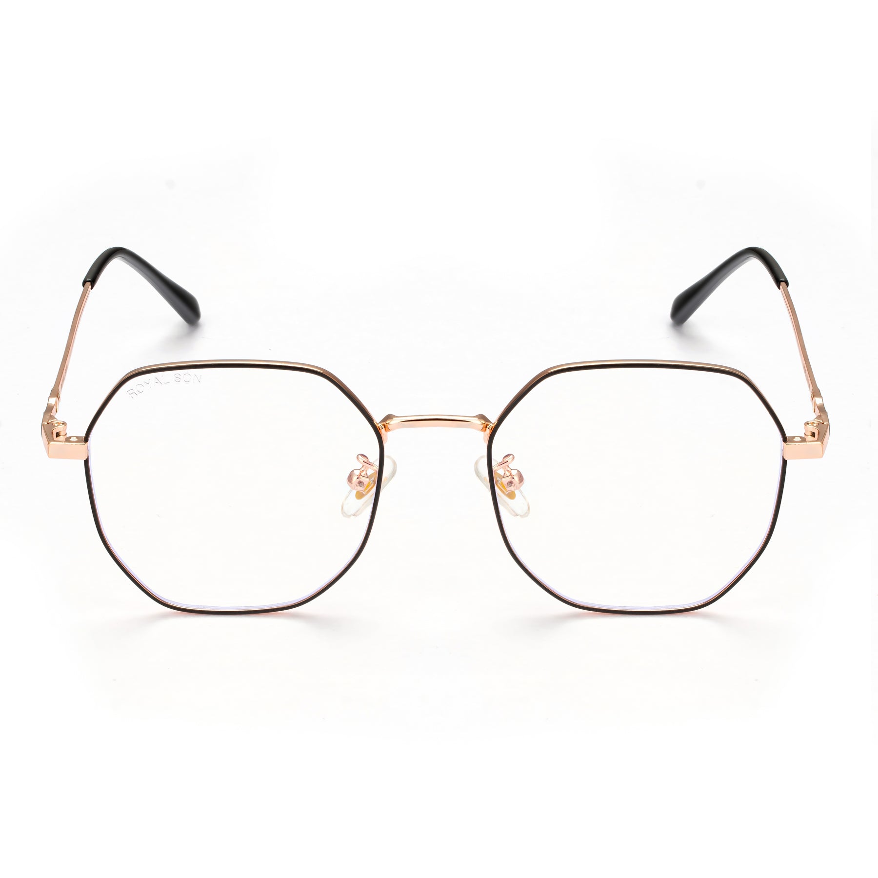 Royal Son Hexagonal Blue Ray Cut Men Women Eye Glasses - SF0019-C4