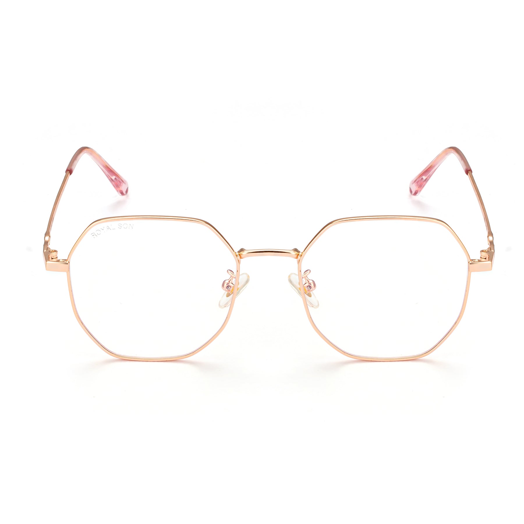 Royal Son Hexagonal Blue Ray Cut Men Women Eye Glasses - SF0019-C5