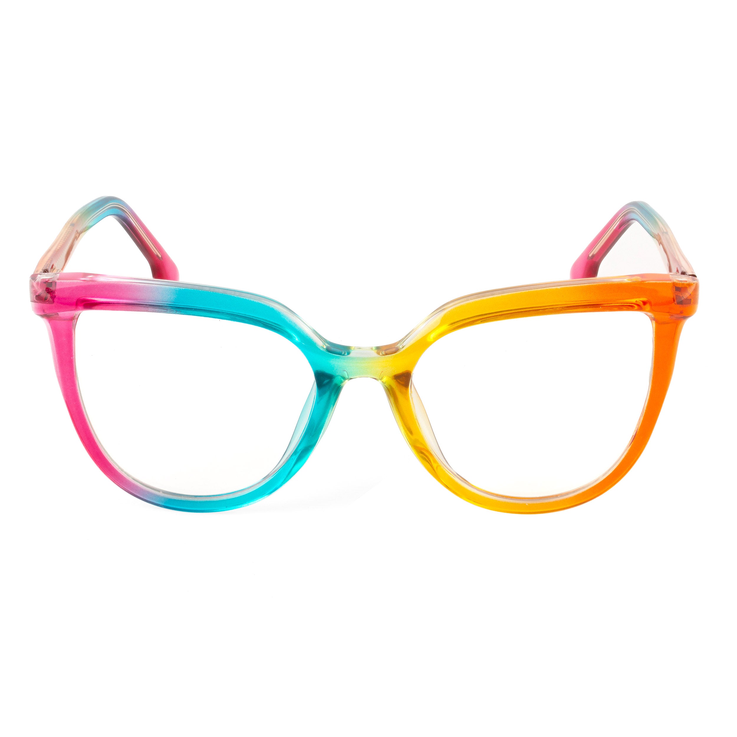 PERKEY Full Rim Oversized-Cat Eye Transparent Computer Glasses Frames Women - OPTL006-C2