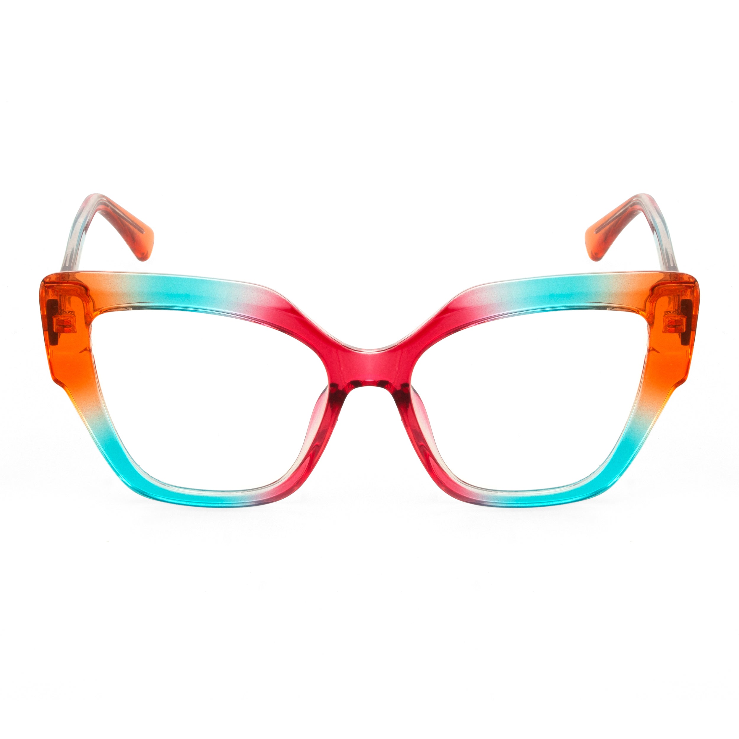 PERKEY Full Rim Cat Eye-Oversized Blue Light Blocking Spectacles Frames Women - OPTL001-C3