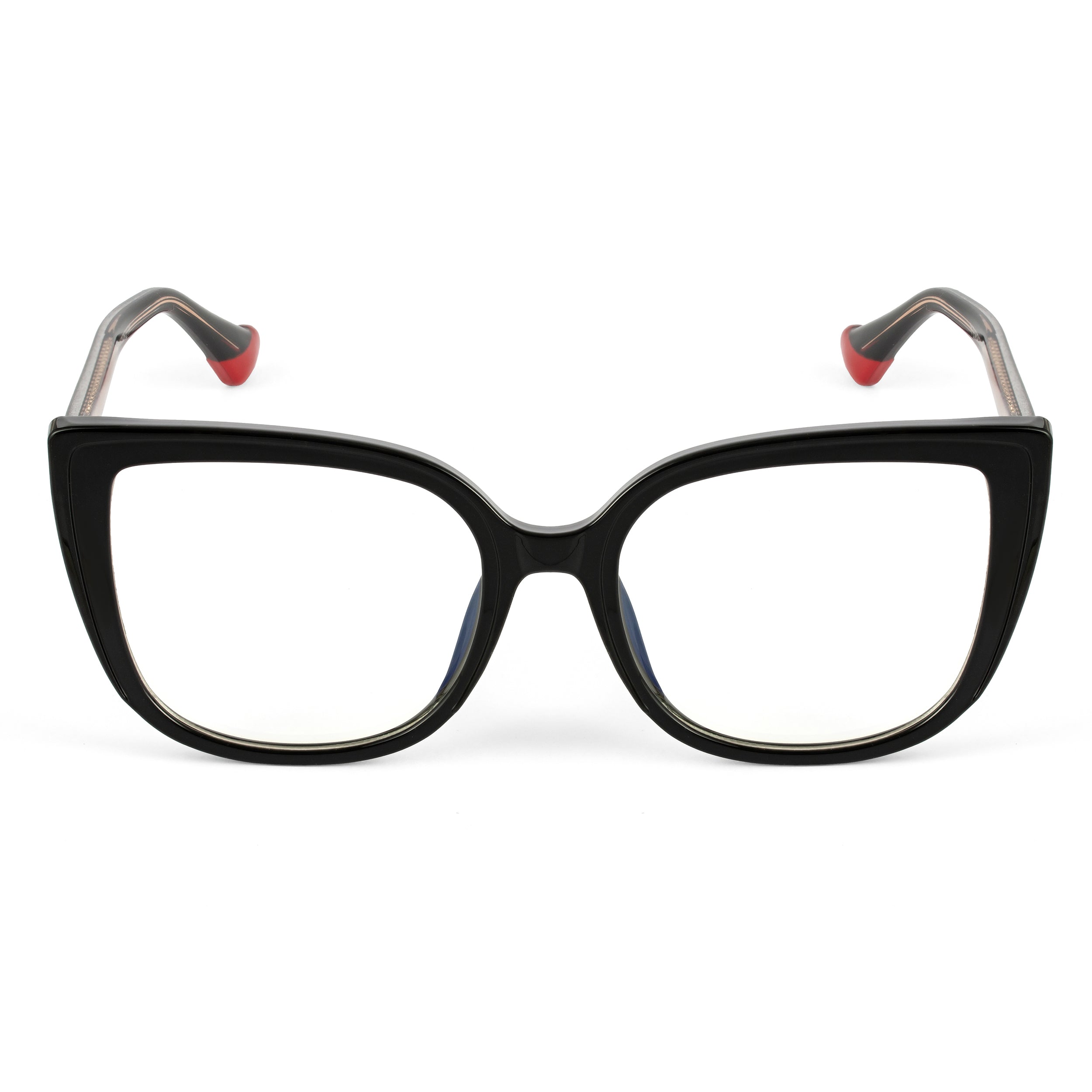 PERKEY Full Rim Square-Oversized Computer Glasses For Eye Protection Spectacles Frames Women - OPTL008-C1